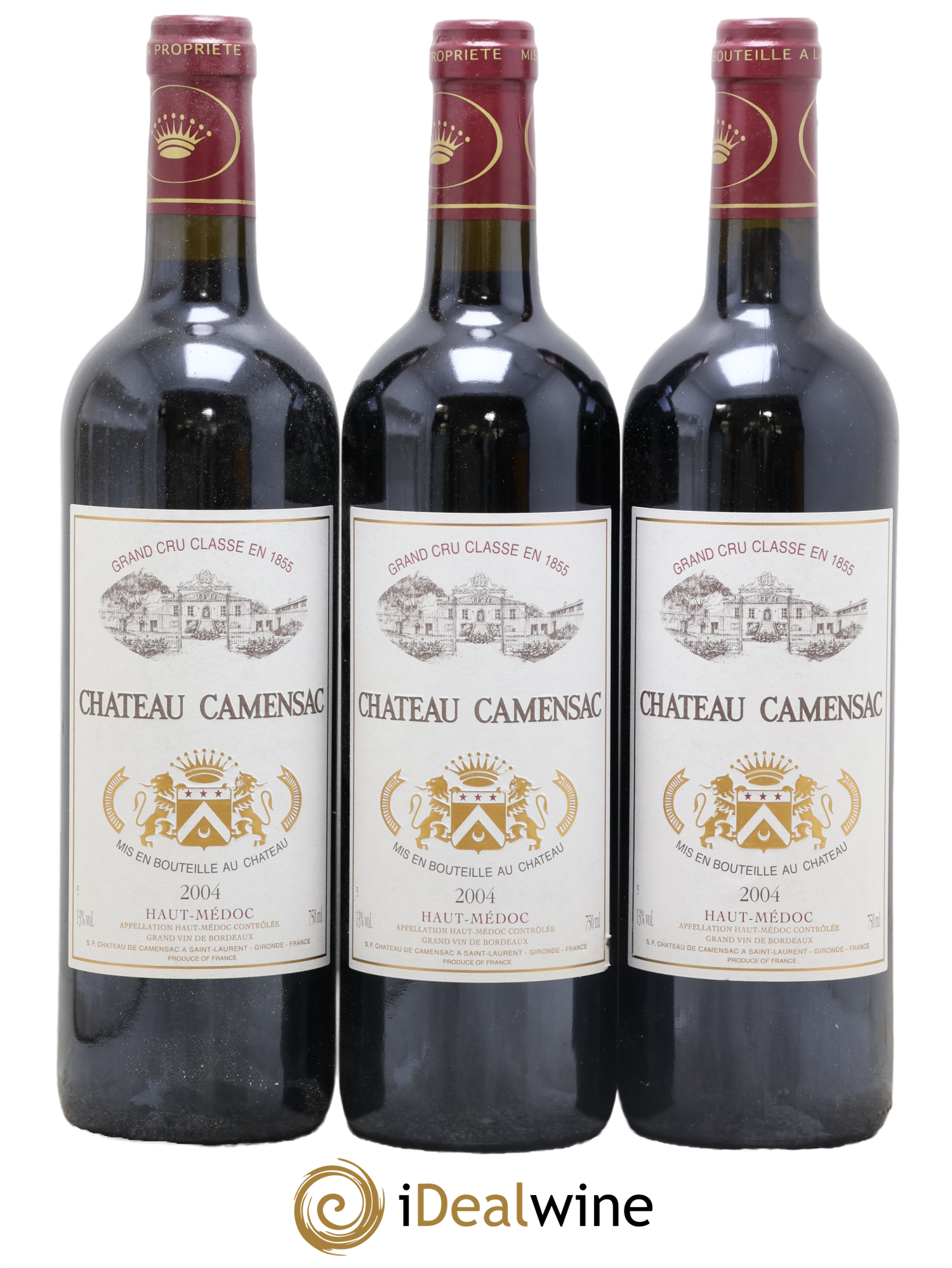 Château Camensac 5ème Grand Cru Classé 2004 - Lot de 3 bouteilles - 0