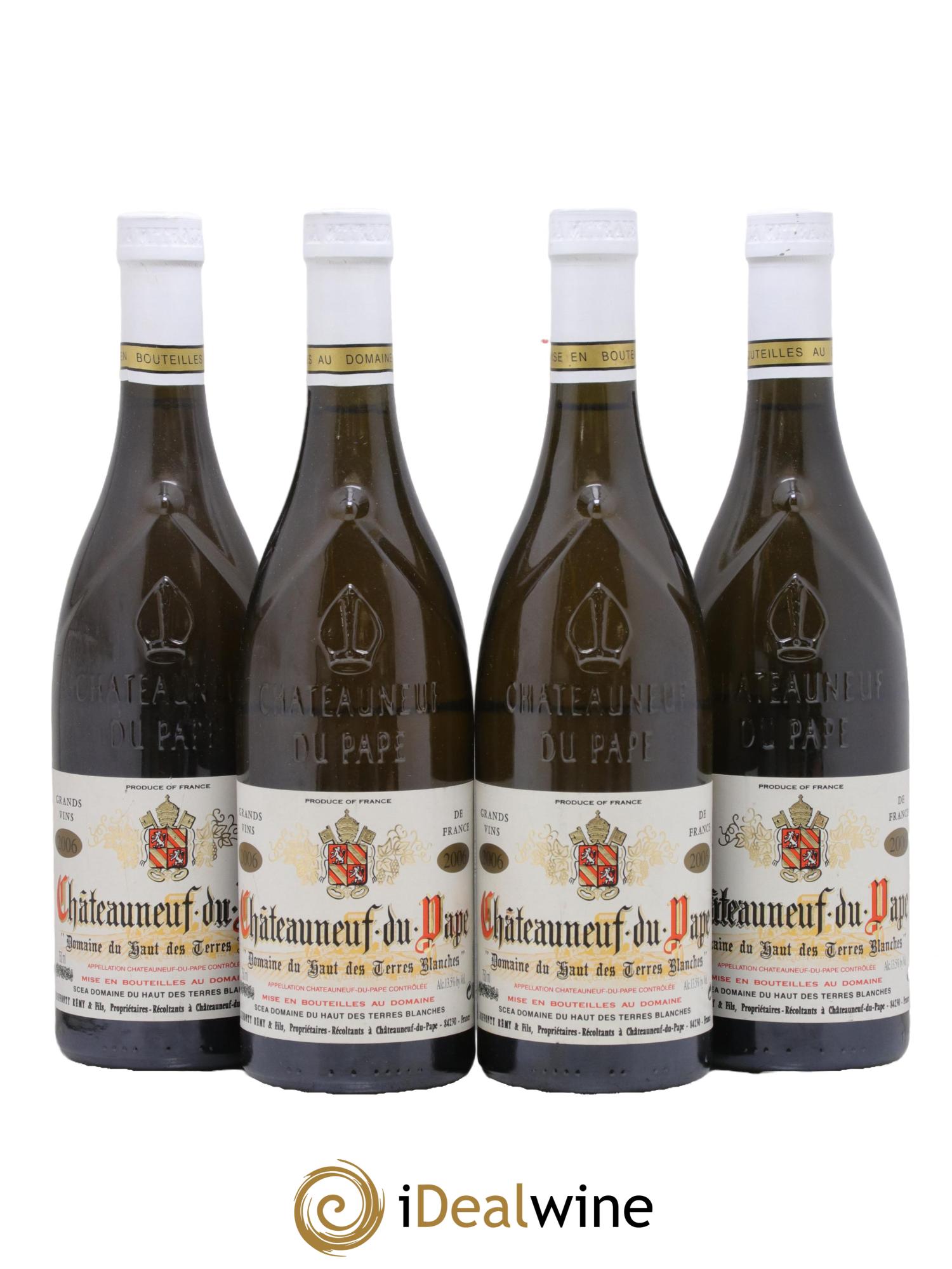 Châteauneuf-du-Pape Haut Des Terres Blanches 2006 - Lotto di 4 bottiglie - 0