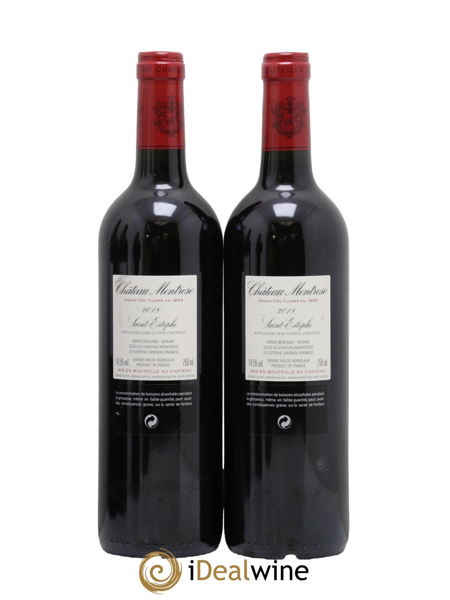 Château Montrose 2ème Grand Cru Classé 2018 - Lotto di 2 bottiglie - 1