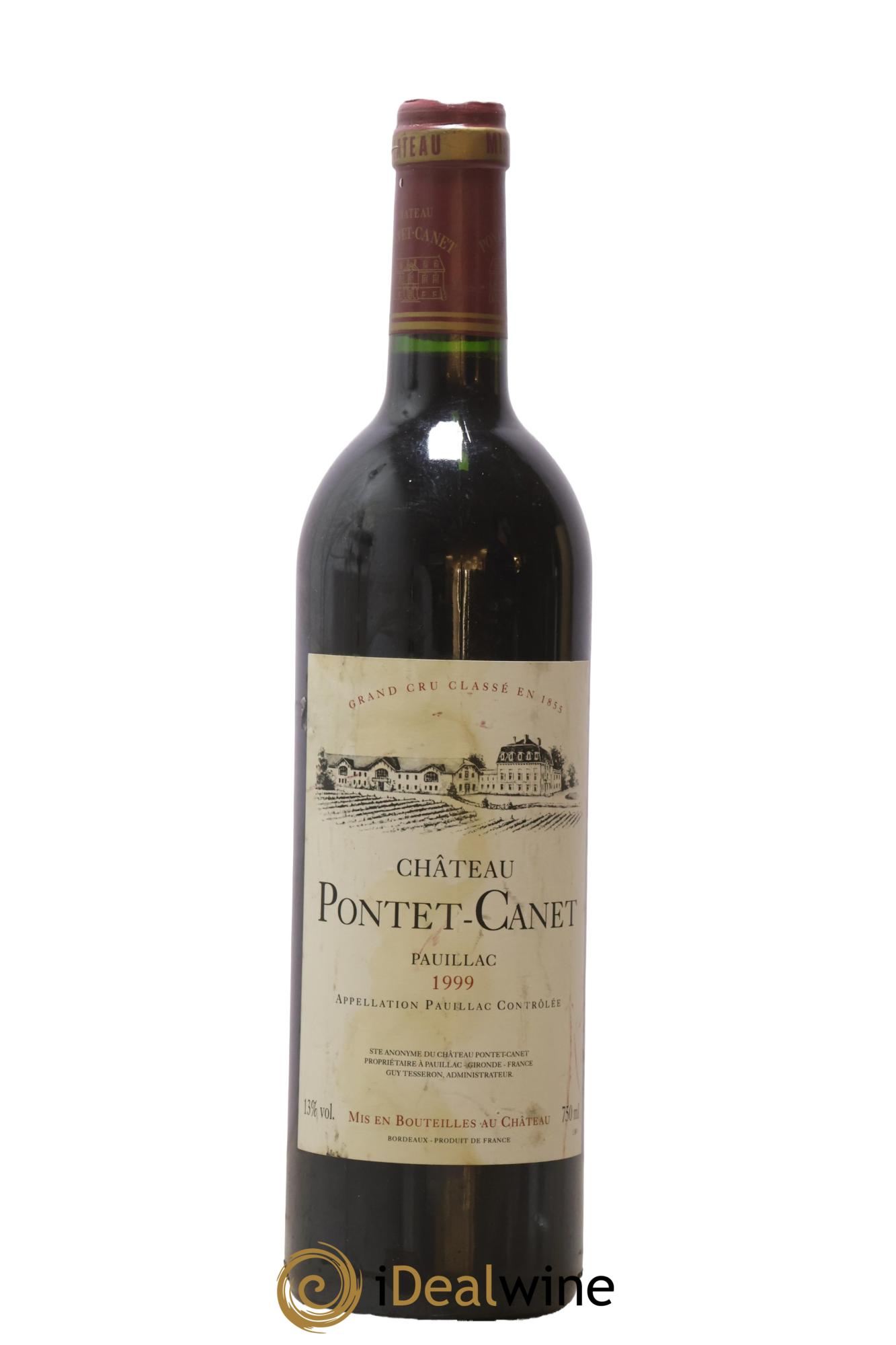 Château Pontet Canet 5ème Grand Cru Classé 1999 - Lot de 1 bouteille - 0