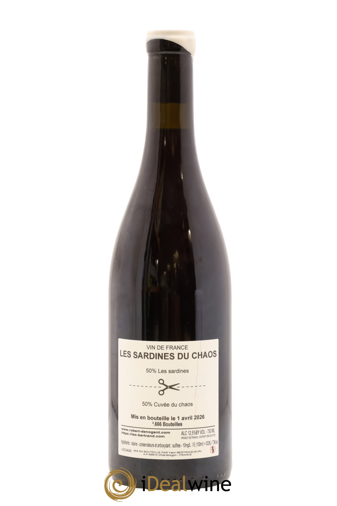 Vin de France Les Sardines du Chaos Yann Bertrand et Robert Denogent - Posten von 1 Flasche - 1