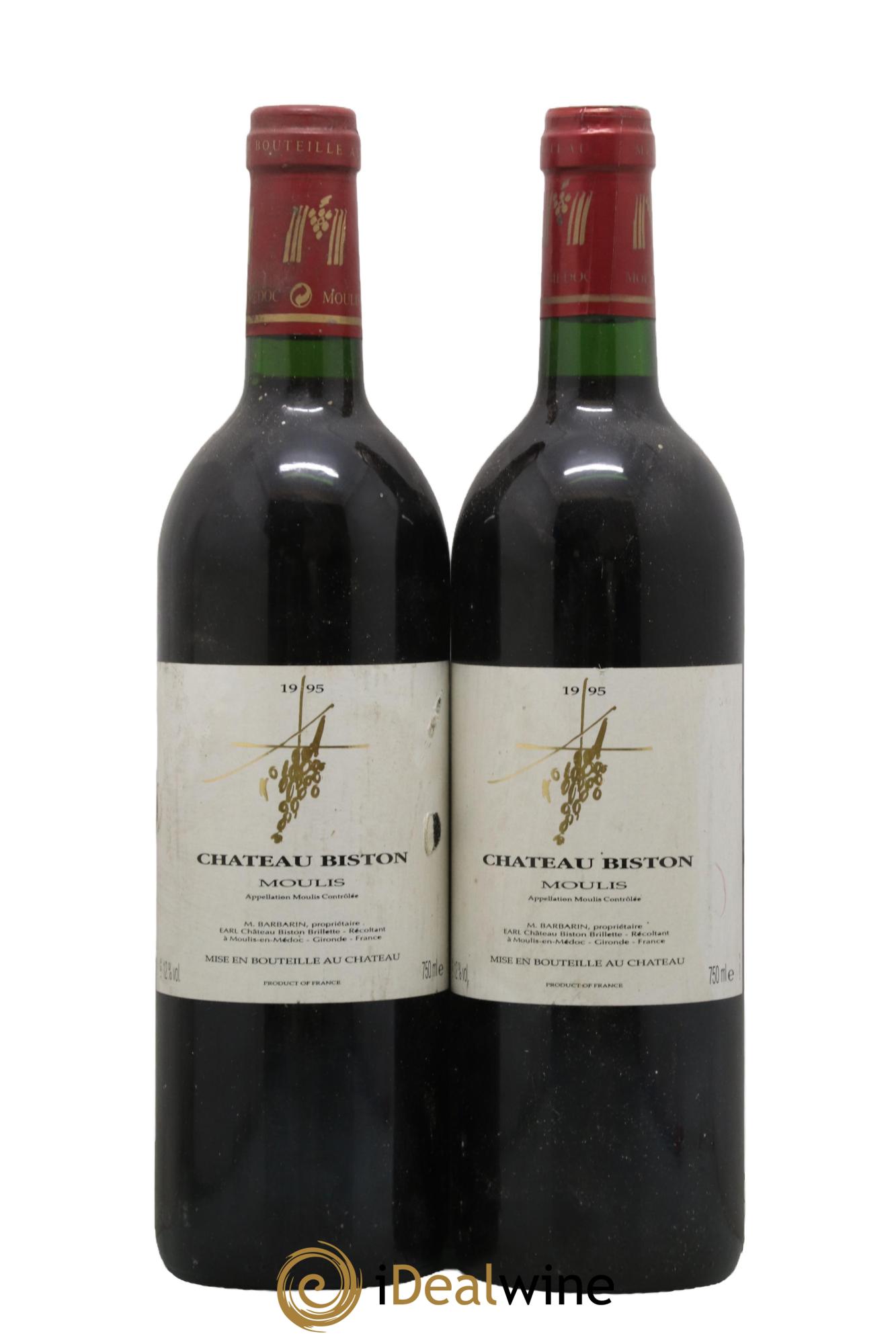 Moulis en Médoc Château Biston 1995 - Lot of 2 bottles - 0