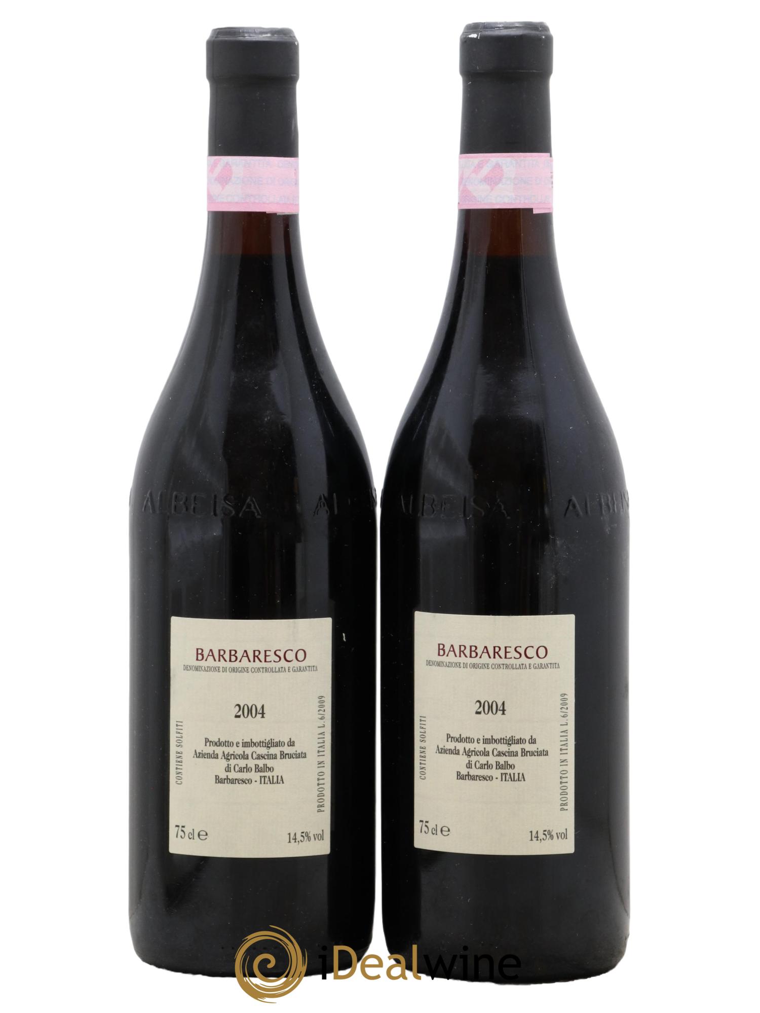Barbaresco DOCG Riserva Rio Sordo Cascina Bruciata 2004 - Lot of 2 bottles - 1