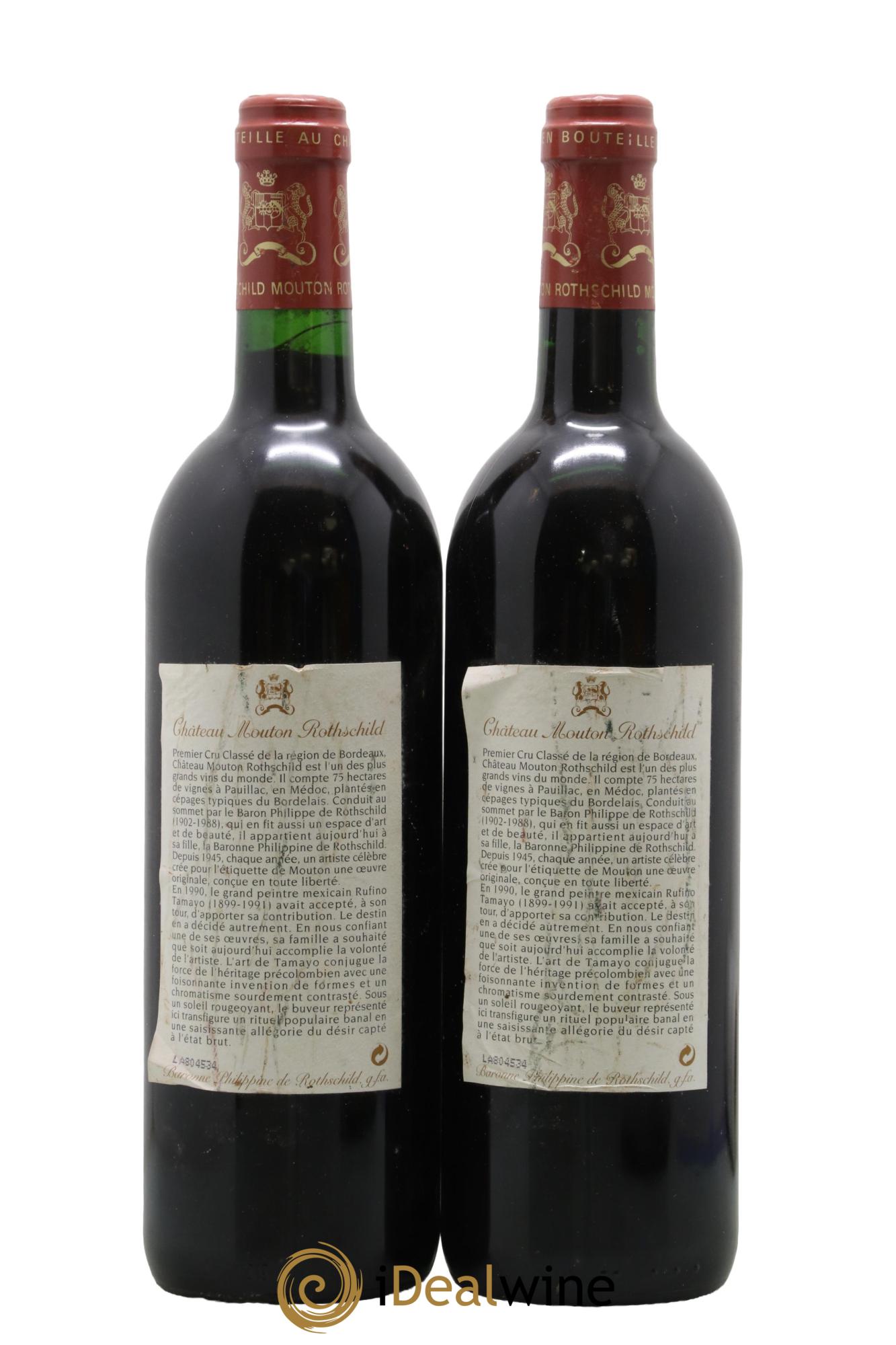 Château Mouton Rothschild 1er Grand Cru Classé 1998 - Lot de 2 bouteilles - 1