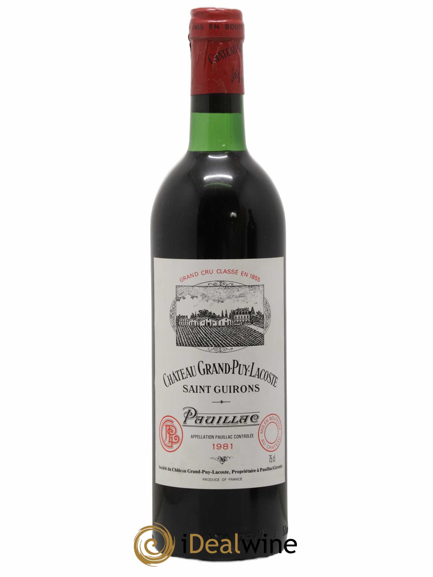 Château Grand Puy Lacoste 5ème Grand Cru Classé 1981 - Lot de 1 bouteille - 0