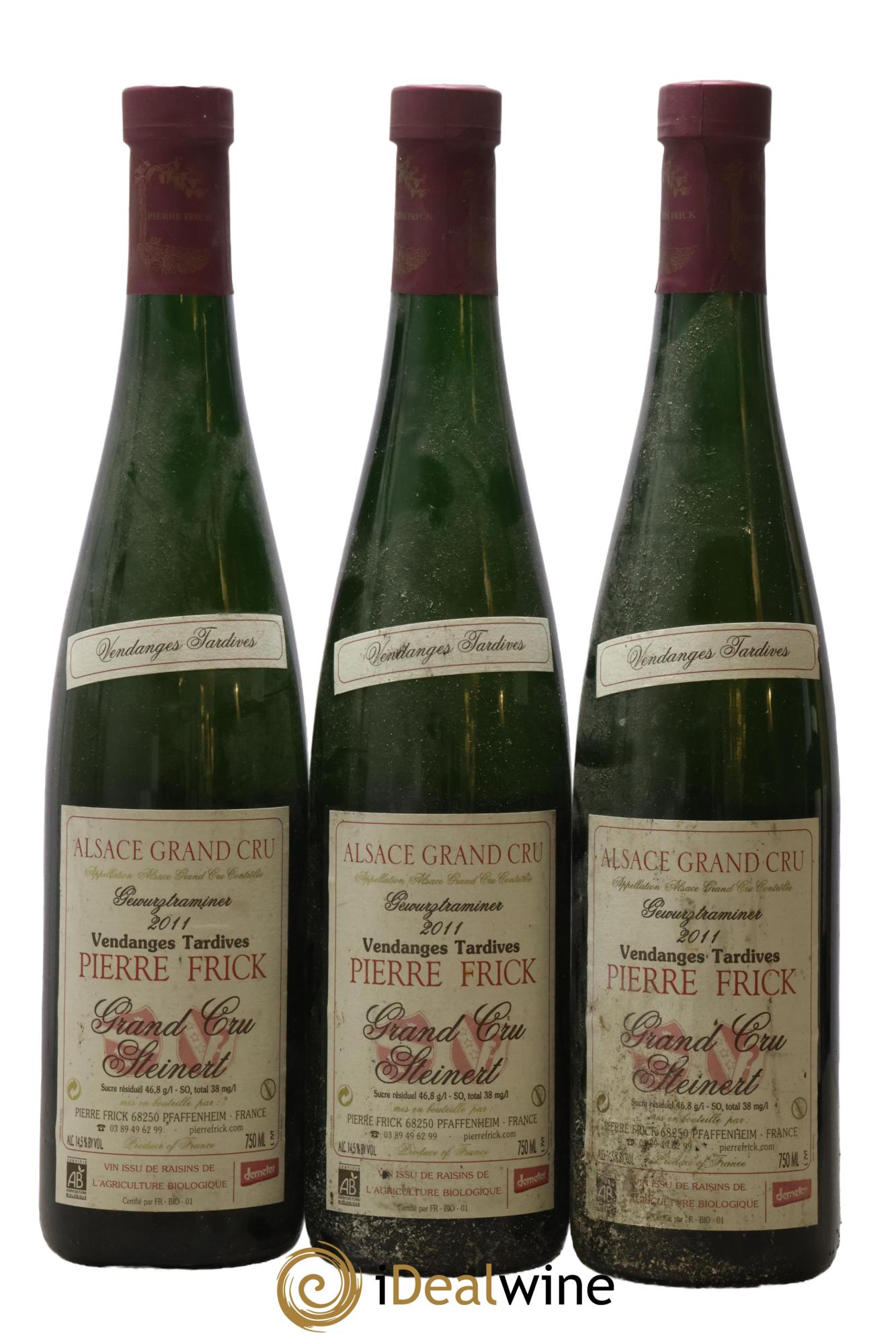 Alsace Gewurztraminer Vendanges Tardives Grand Cru Steinert Domaine Pierre Frick 2011 - Lotto di 3 bottiglie - 0