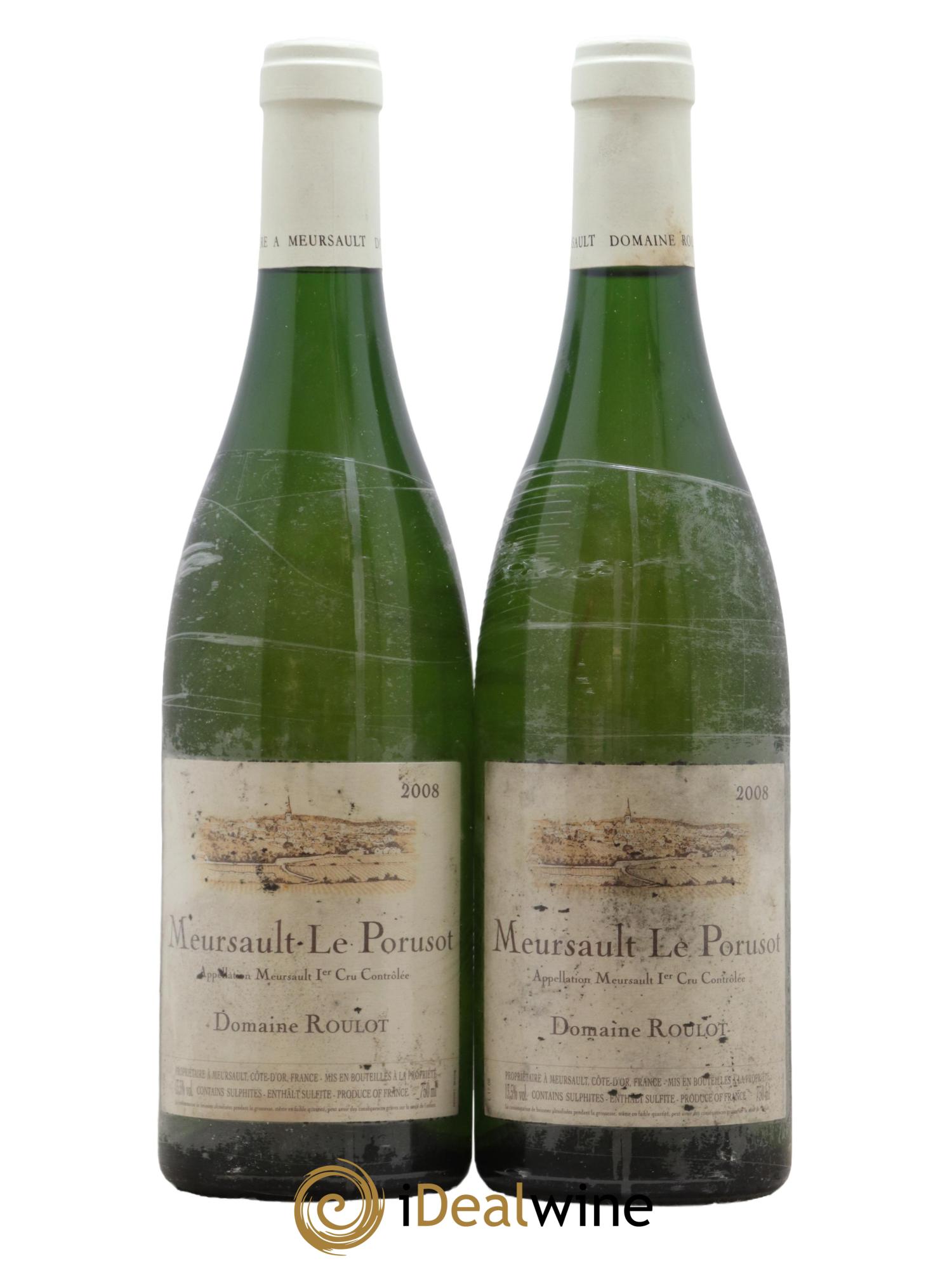 Meursault 1er Cru Le Porusot Roulot (Domaine) 2008 - Lot de 2 bouteilles - 0