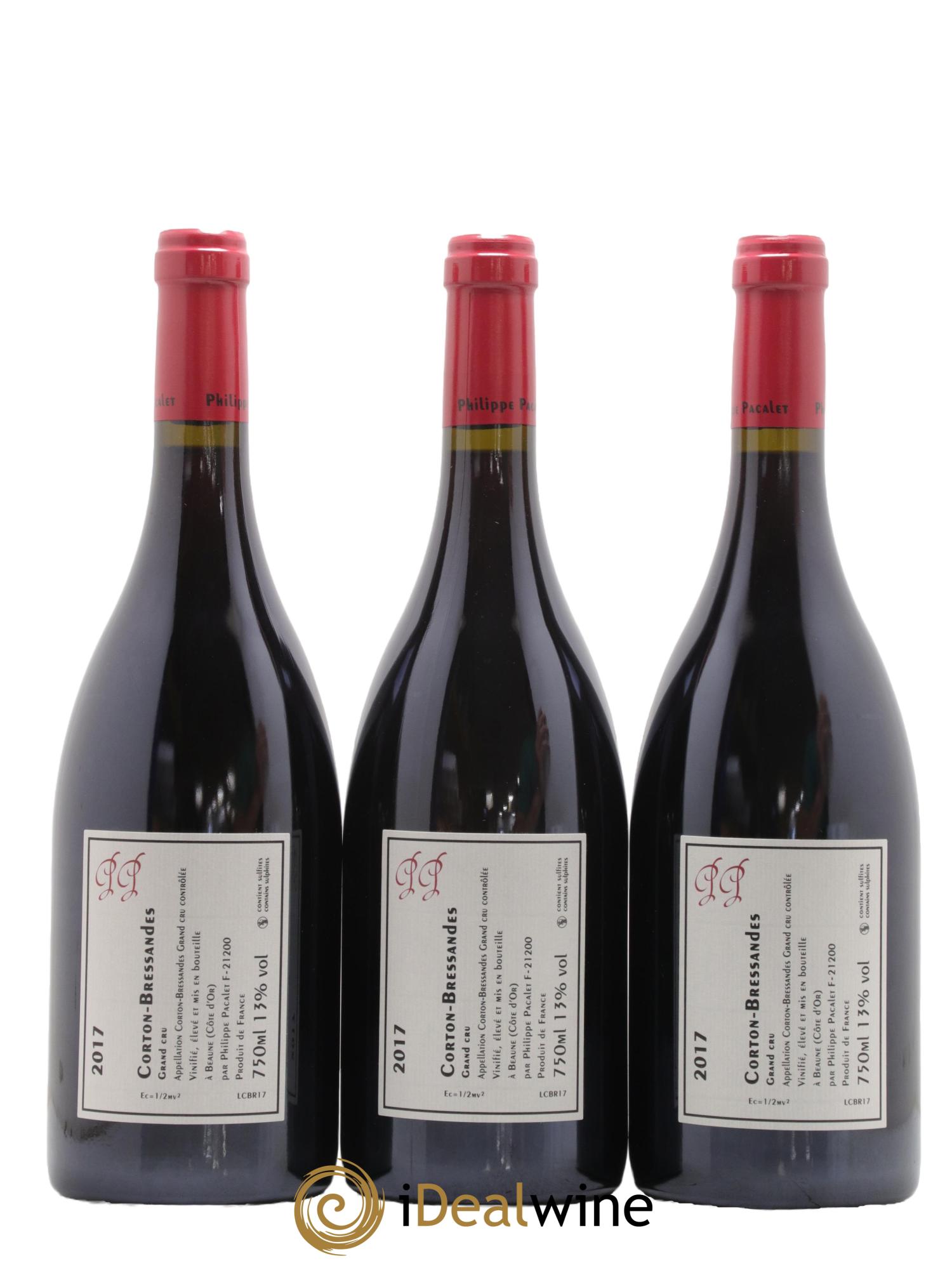 Corton Grand Cru Bressandes Philippe Pacalet 2017 - Lot de 3 bouteilles - 1