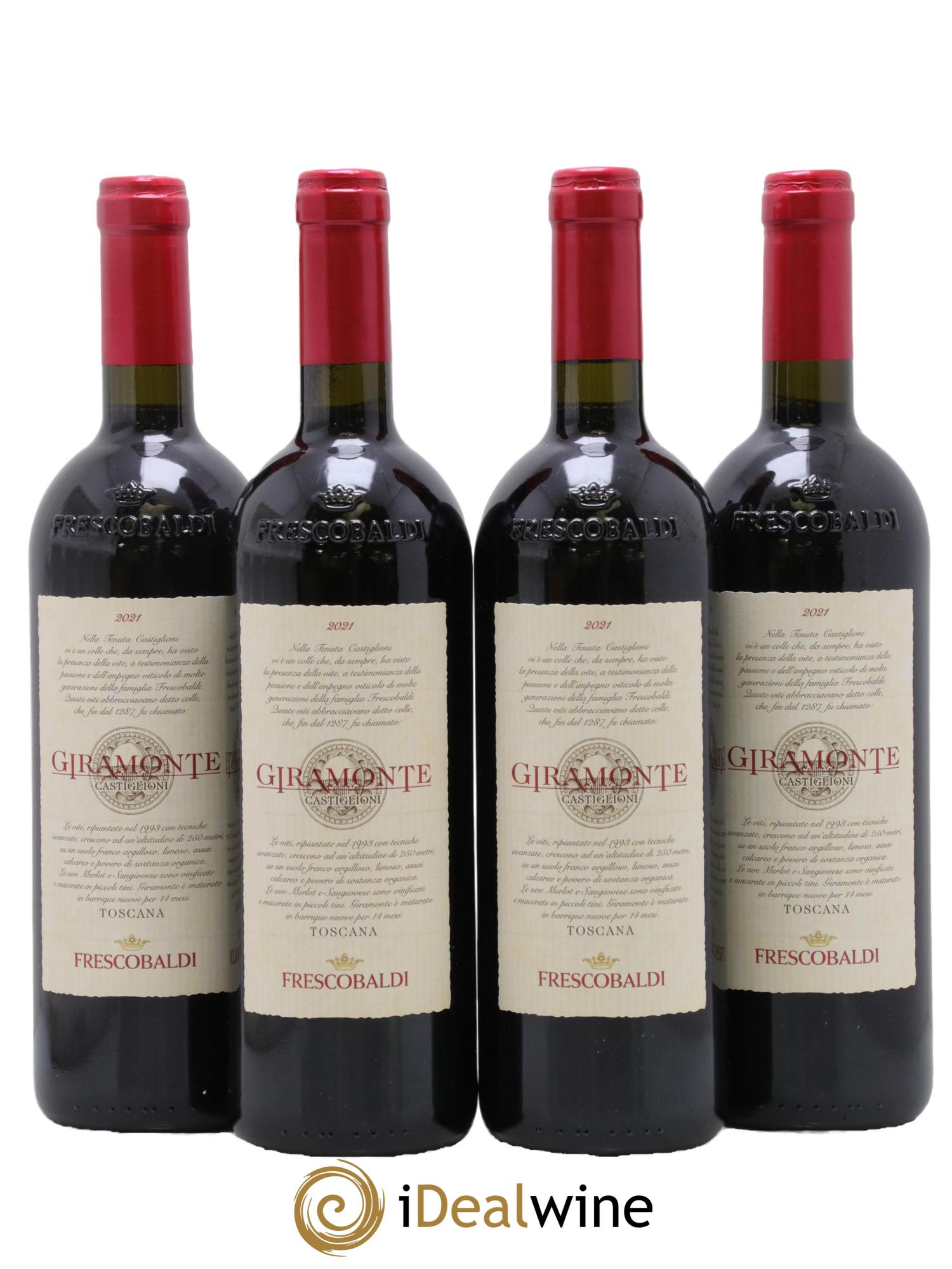Italie Toscana IGT Giramonte Frescobaldi 2021 - Lot de 4 bouteilles - 0