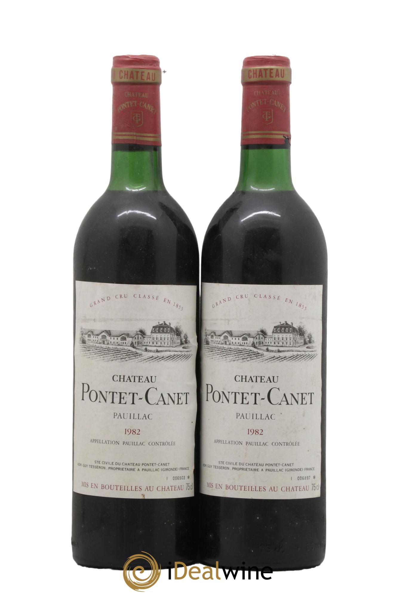 Château Pontet Canet 5ème Grand Cru Classé 1982 - Lot of 2 bottles - 0