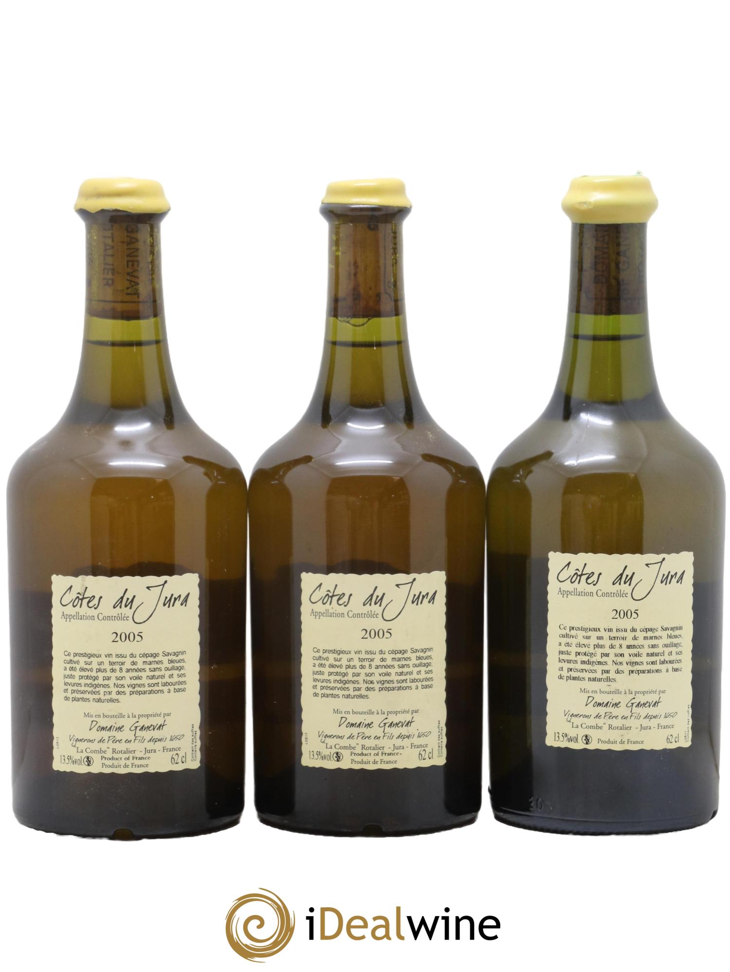 Côtes du Jura Vin Jaune Jean-François Ganevat (Domaine) 2005 - Lot de 3 clavelins - 1