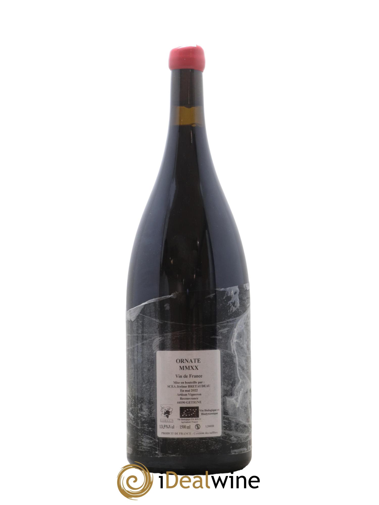 Vin de France Merlot Ornaté Jérôme Bretaudeau - Domaine de Bellevue 2020 - Lot de 1 magnum - 1