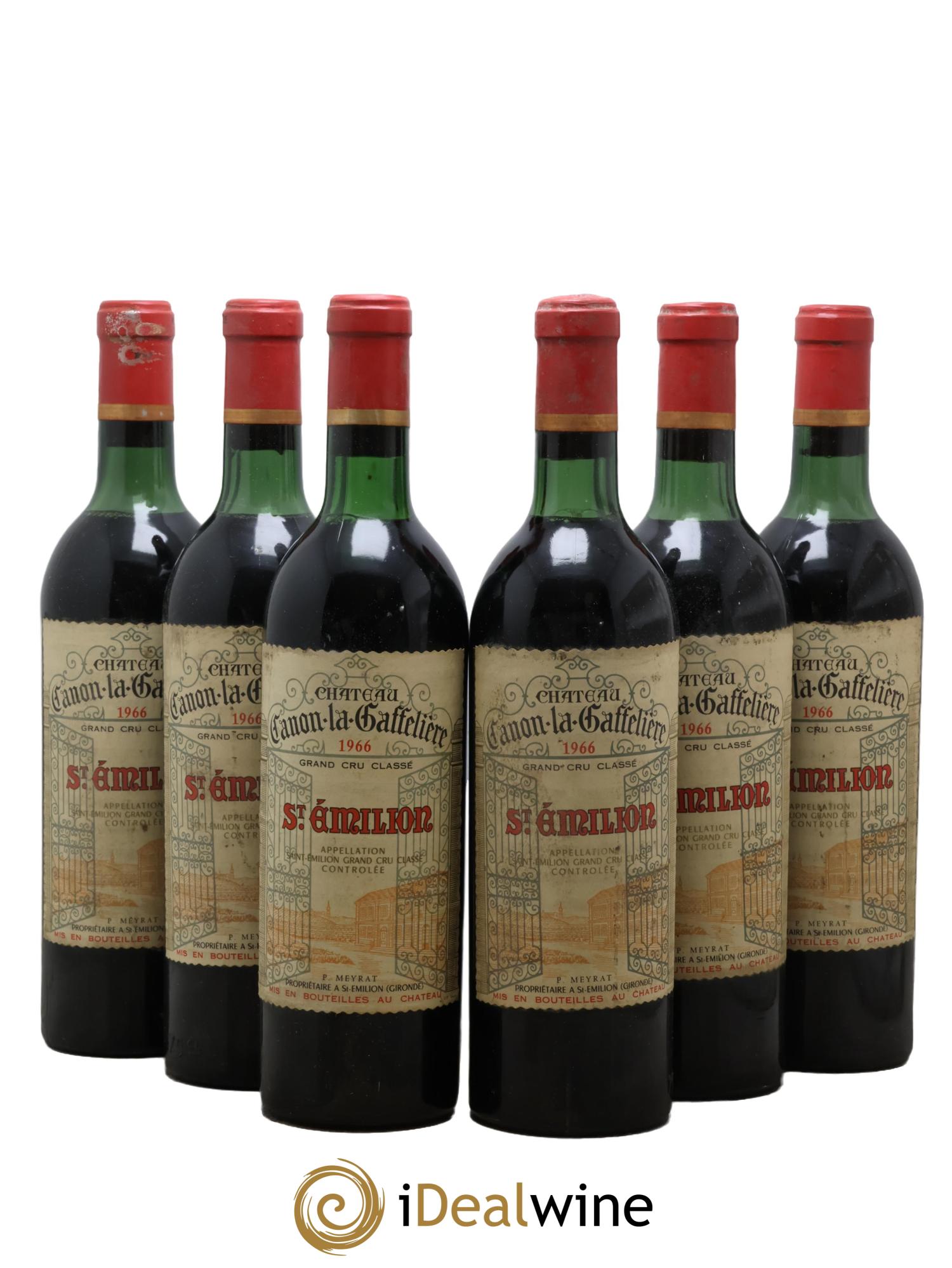 Château Canon la Gaffelière 1er Grand Cru Classé B 1966 - Lot of 6 bottles - 0