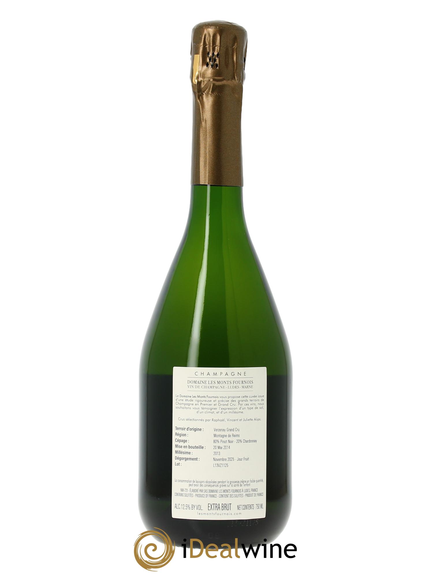 Montagne Verzenay Grand Cru Les Monts Fournois (Domaine)  2013 - Lot de 1 bouteille - 1