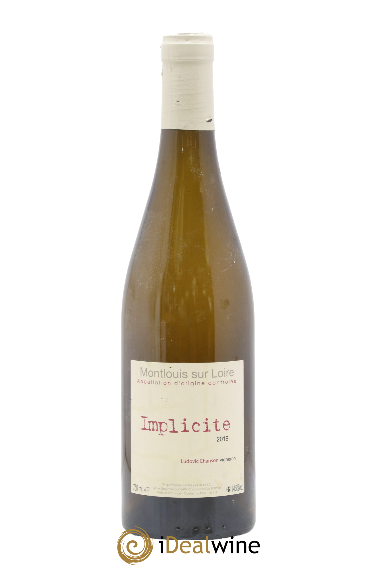 Montlouis-sur-Loire Implicite Ludovic Chanson 2019 - Lot de 1 bouteille - 0