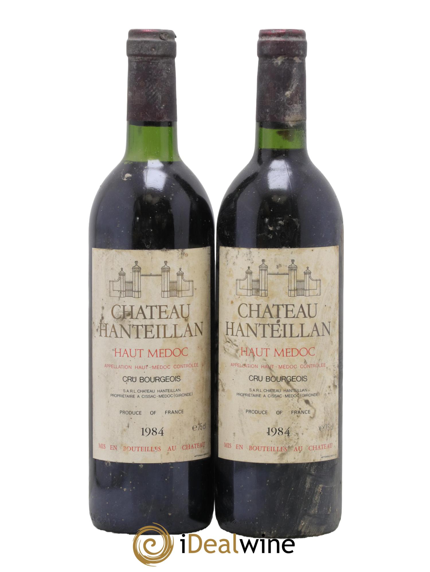 Château Hanteillan Cru Bourgeois 1984 - Lot de 2 bouteilles - 0