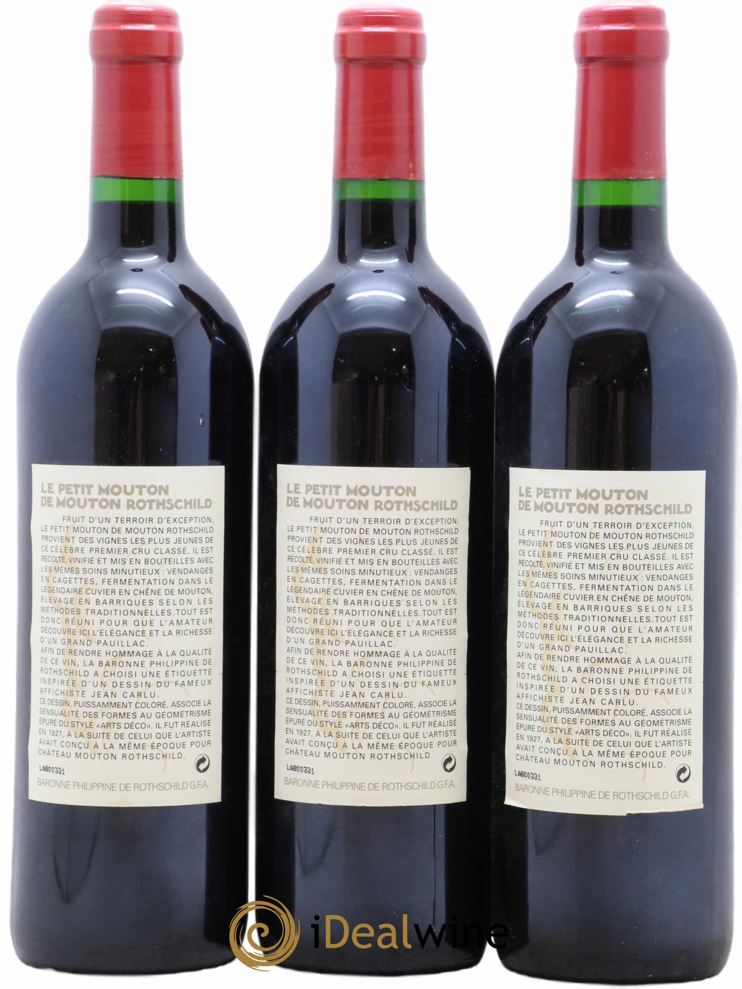 Petit Mouton Second Vin 1996 - Lot of 3 bottles - 1