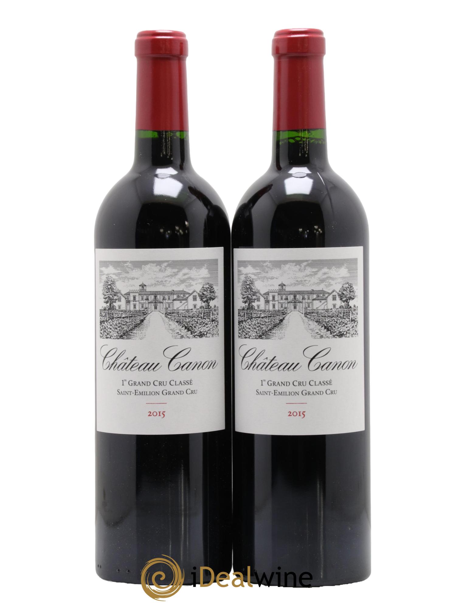 Château Canon 1er Grand Cru Classé B 2015 - Lot de 2 bouteilles - 0