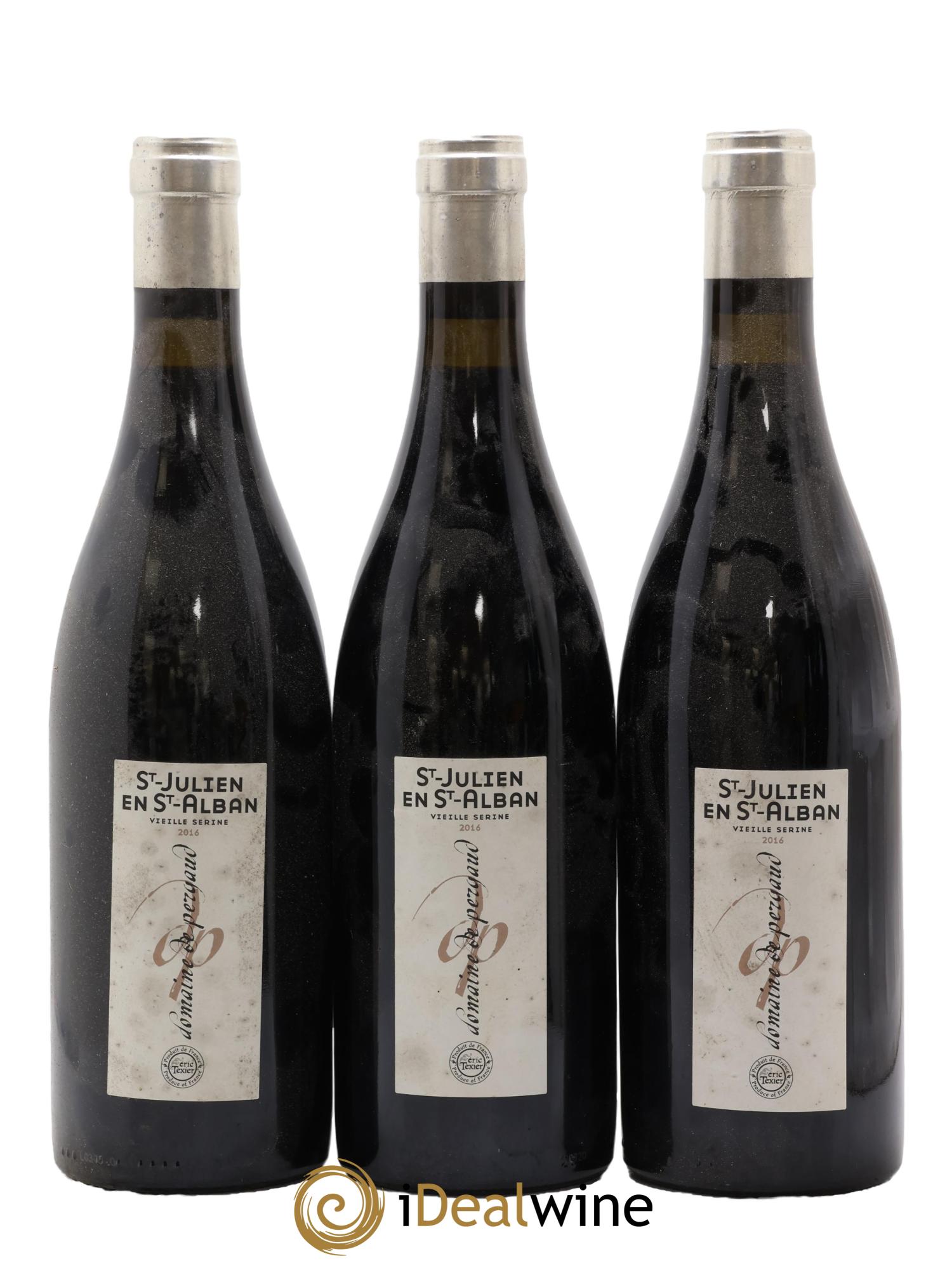 Côtes-du-Rhône Vieille Serine St Julien en St Alban Éric Texier 2016 - Lot of 3 bottles - 0