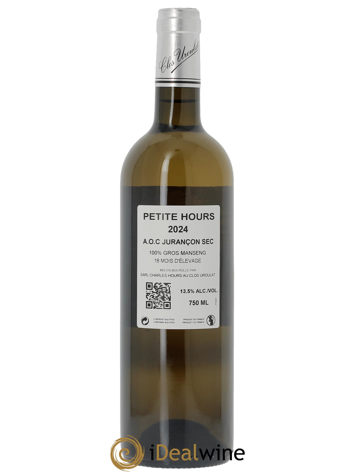 Jurançon sec Clos Uroulat La Petite Hours Charles Hours  2024 - Posten von 1 Flasche - 1