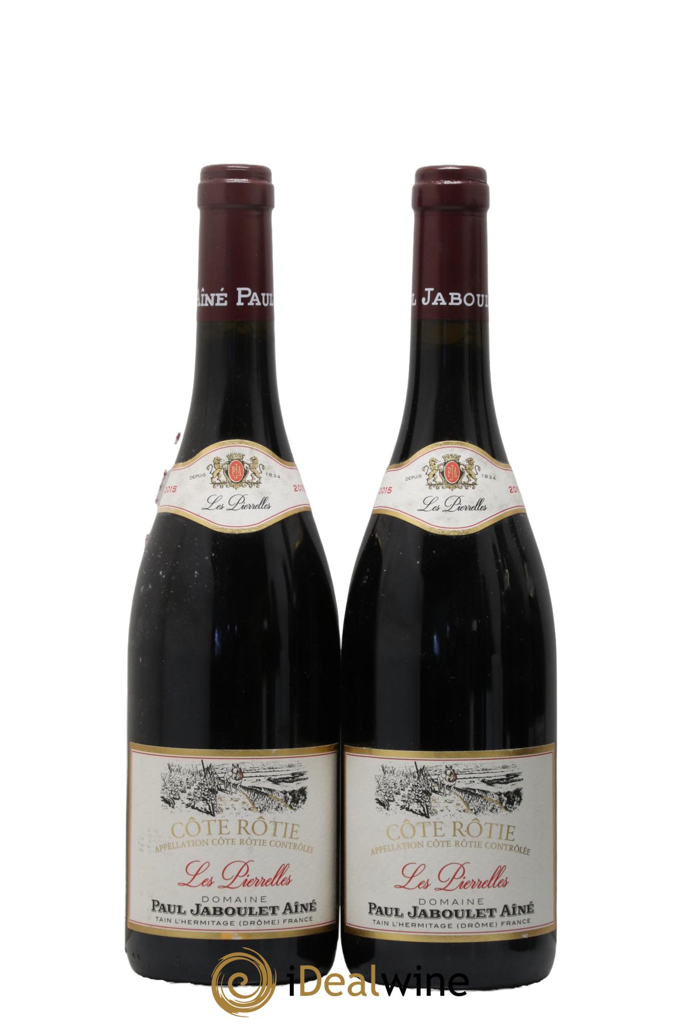 Côte-Rôtie Domaine des Pierrelles Paul Jaboulet Ainé 2015 - Lot of 2 bottles - 0