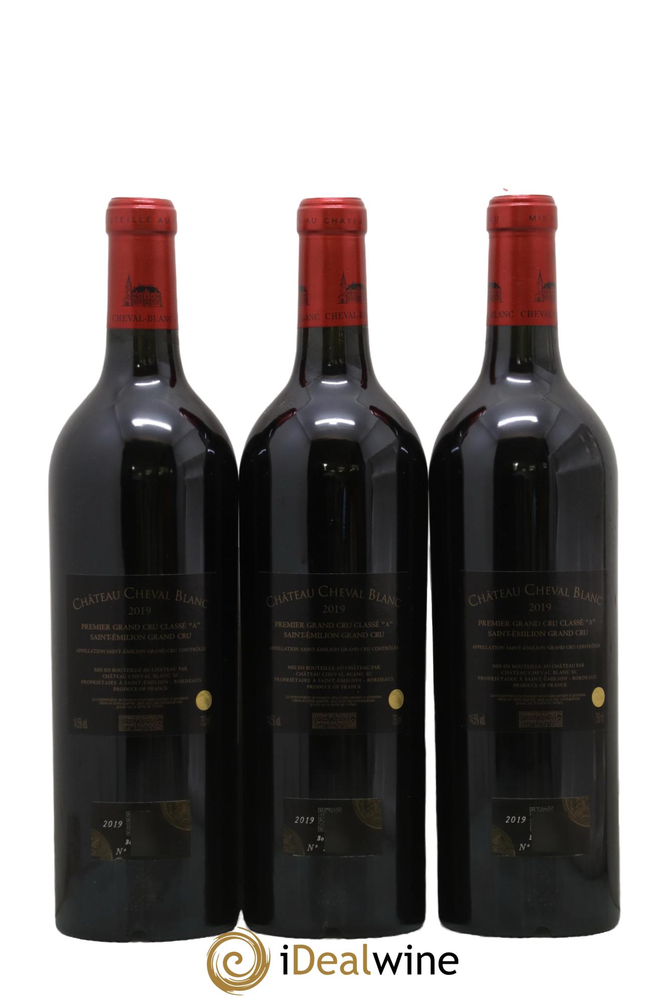 Château Cheval Blanc 1er Grand Cru Classé A 2019 - Lot de 3 bouteilles - 1