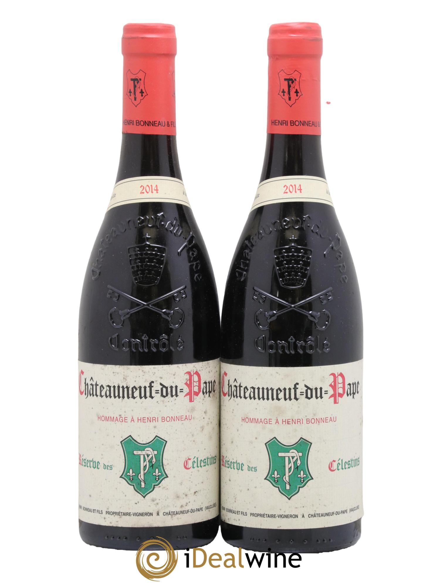 Châteauneuf-du-Pape Réserve des Célestins Henri Bonneau & Fils Hommage à Henri Bonneau 2014 - Lot de 2 bouteilles - 0