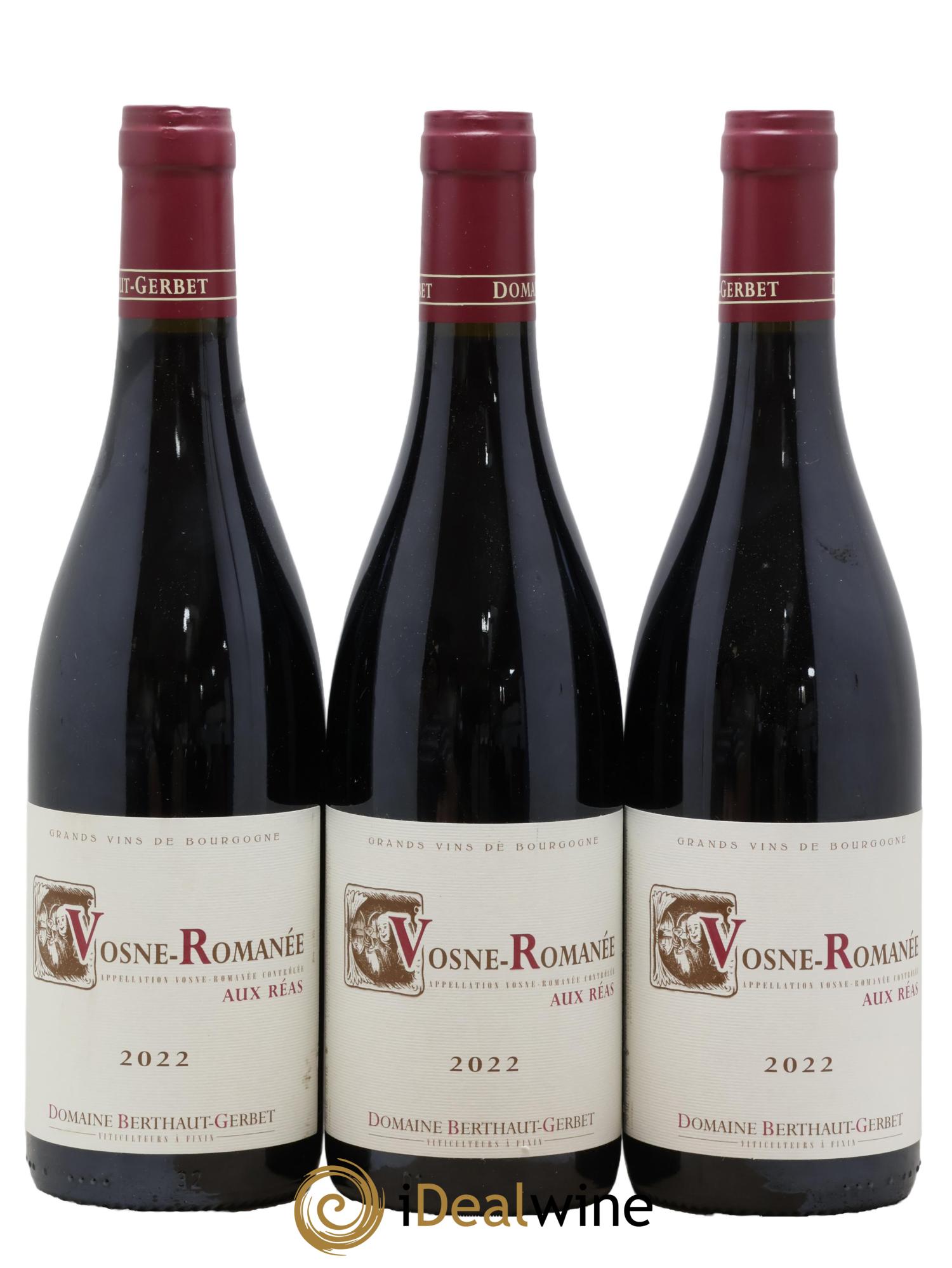 Vosne-Romanée Aux Reas Berthaut Gerbet (Domaine) 2022 - Lot of 3 bottles - 0