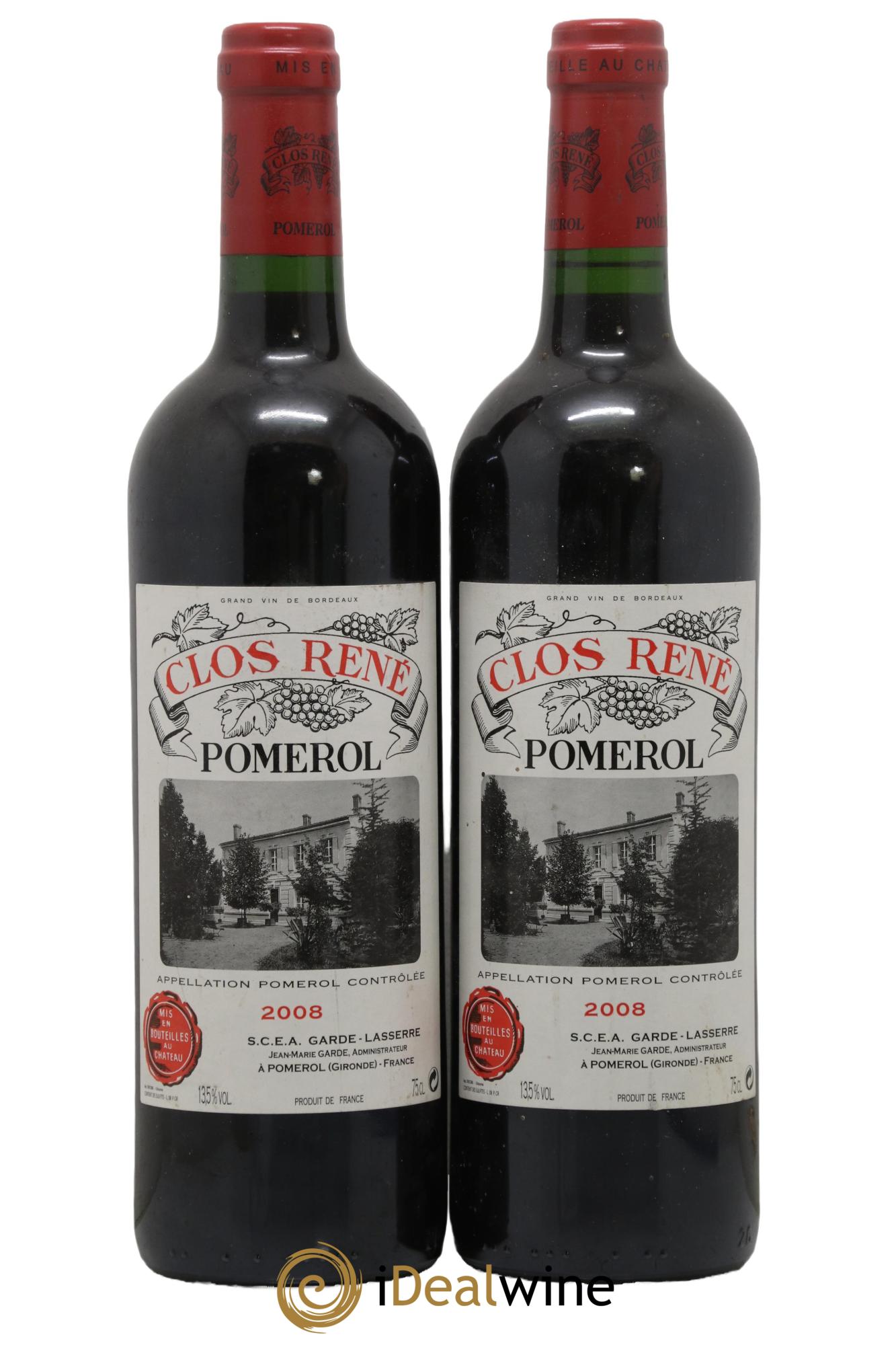 Clos René 2008 - Lotto di 2 bottiglie - 0