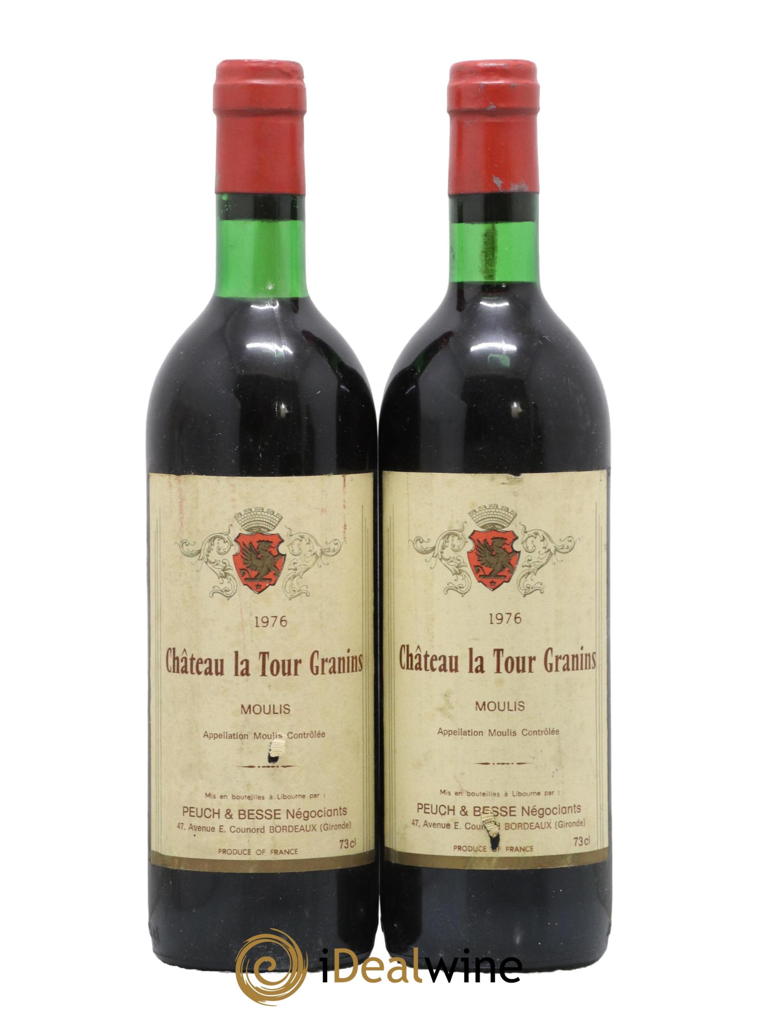 Moulis en Médoc Chateau La Tour Granins 1976 - Lot de 2 bouteilles - 0