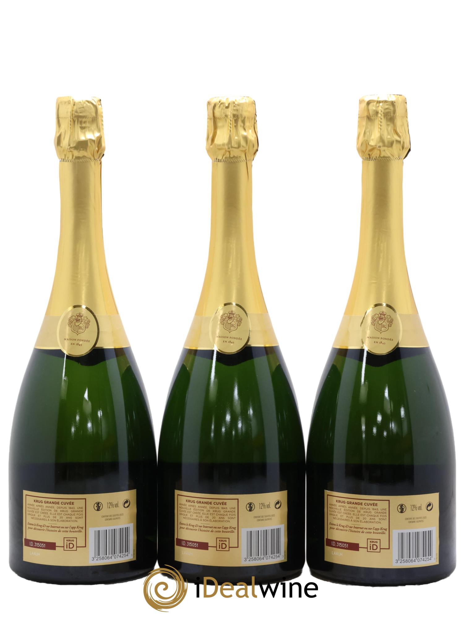 Grande Cuvée - 163ème édition Krug - Lot de 3 bouteilles - 1