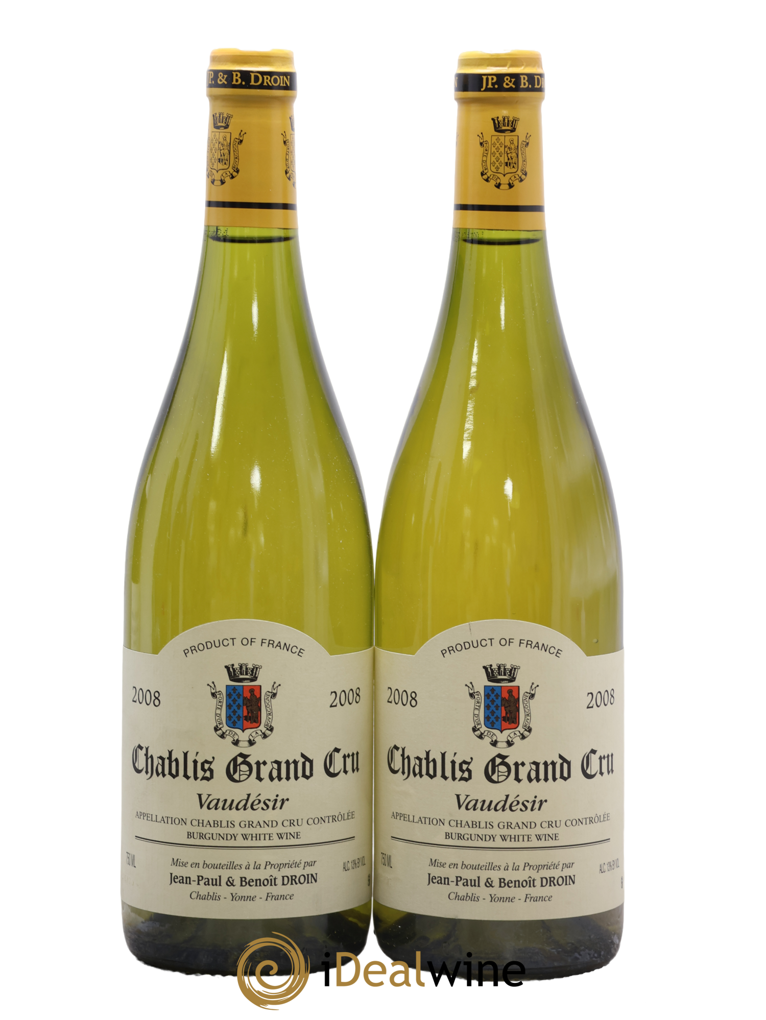 Chablis Grand Cru Vaudésir Jean-Paul & Benoît Droin (Domaine) 2008 - Lot de 2 bouteilles - 0