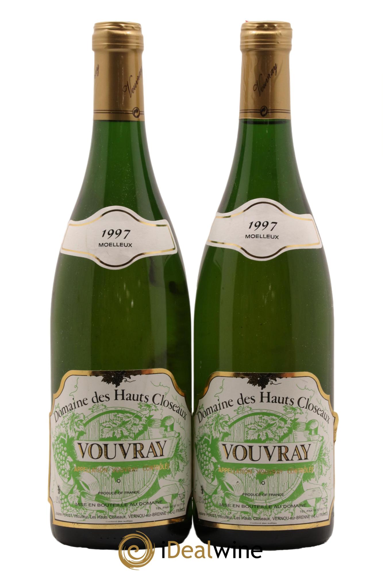Vouvray Domaine des Hauts Closeaux 1997 - Lotto di 2 bottiglie - 0