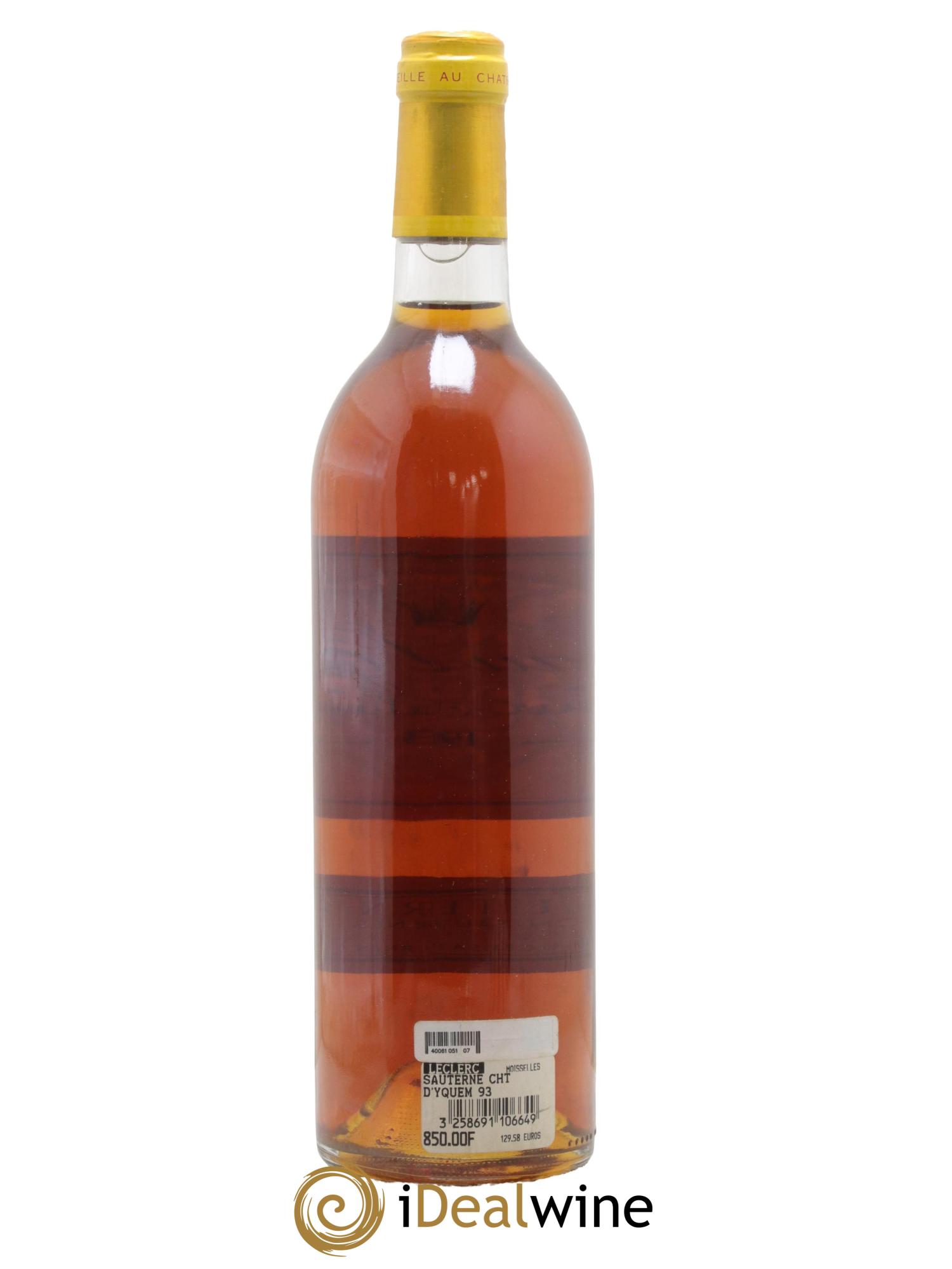 Château d' Yquem 1er Cru Classé Supérieur 1993 - Lot de 1 bouteille - 1