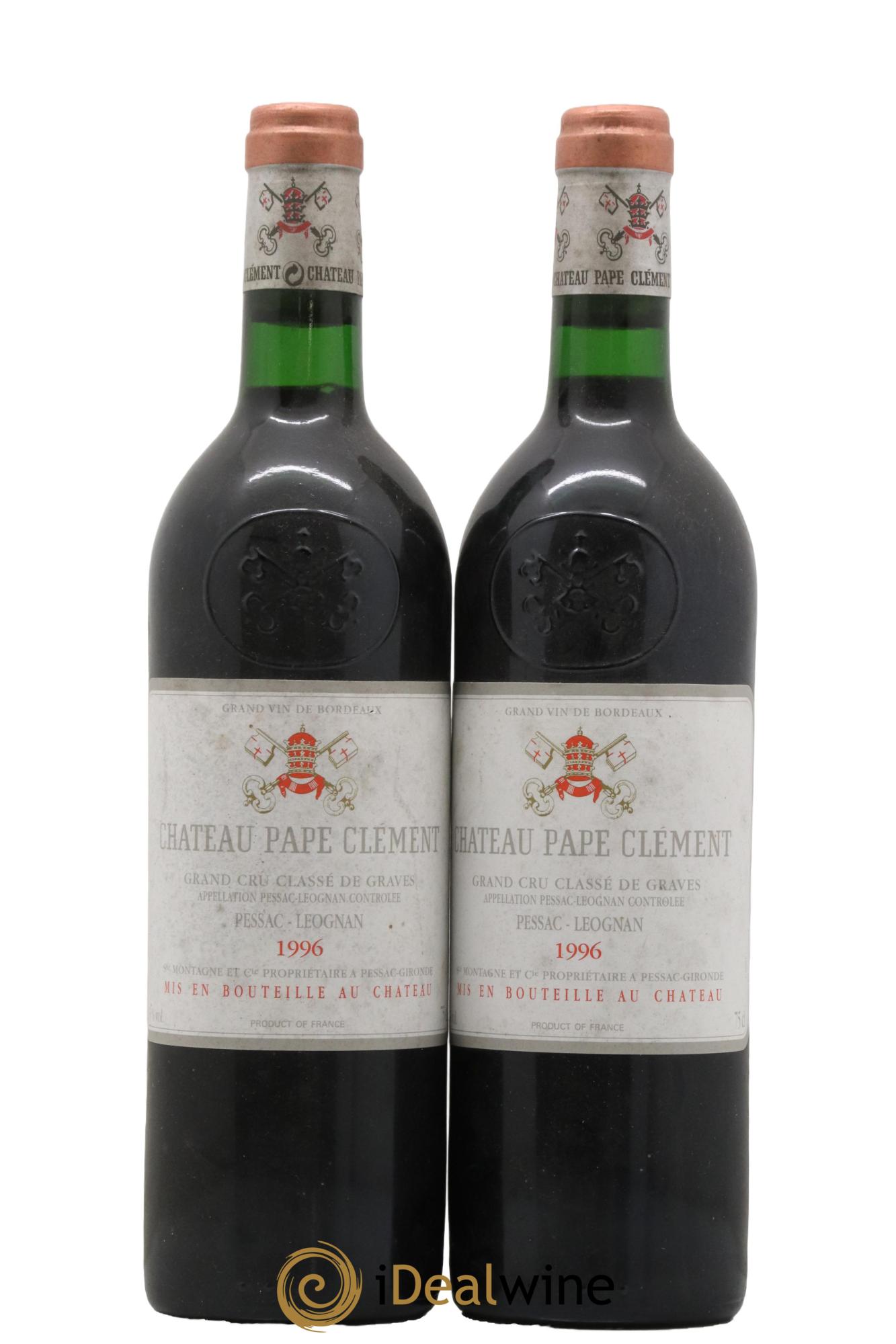 Château Pape Clément Cru Classé de Graves 1996 - Lot of 2 bottles - 0