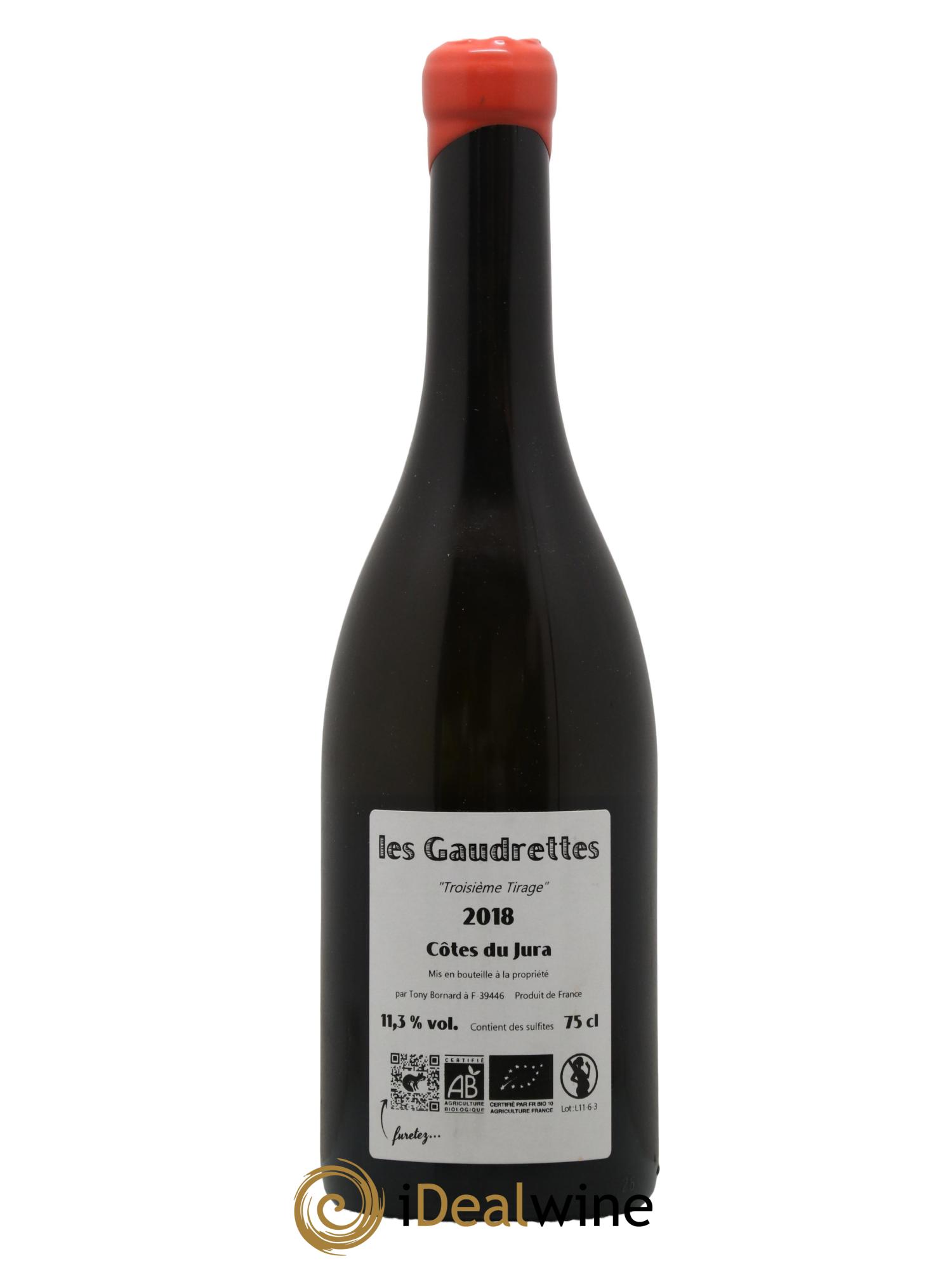 Côtes du Jura Les Gaudrettes Bornard 2018 - Lot de 1 bouteille - 1