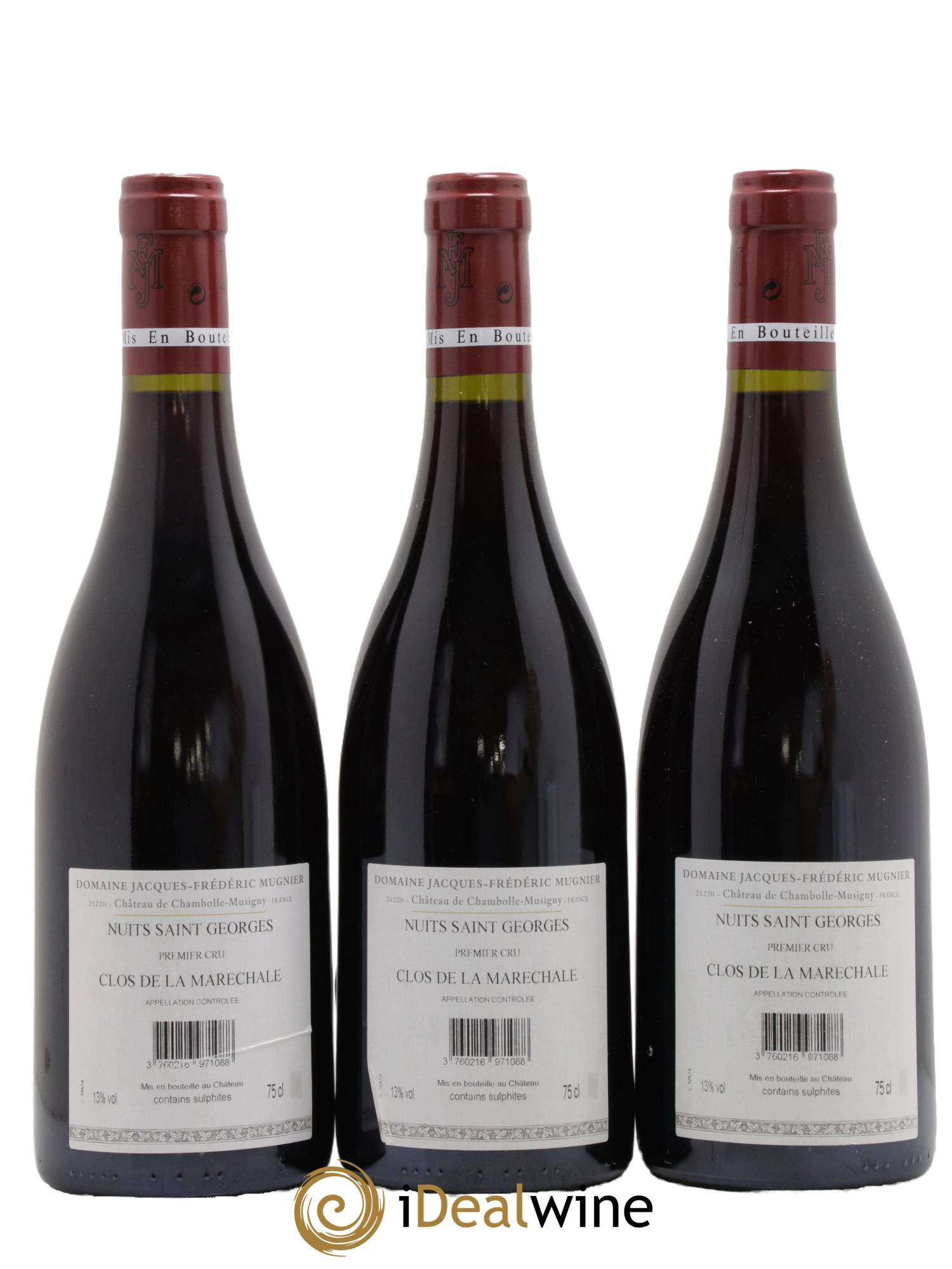 Nuits-Saint-Georges 1er Cru Clos de La Maréchale Jacques-Frédéric Mugnier 2014 - Posten von 3 Flaschen - 1
