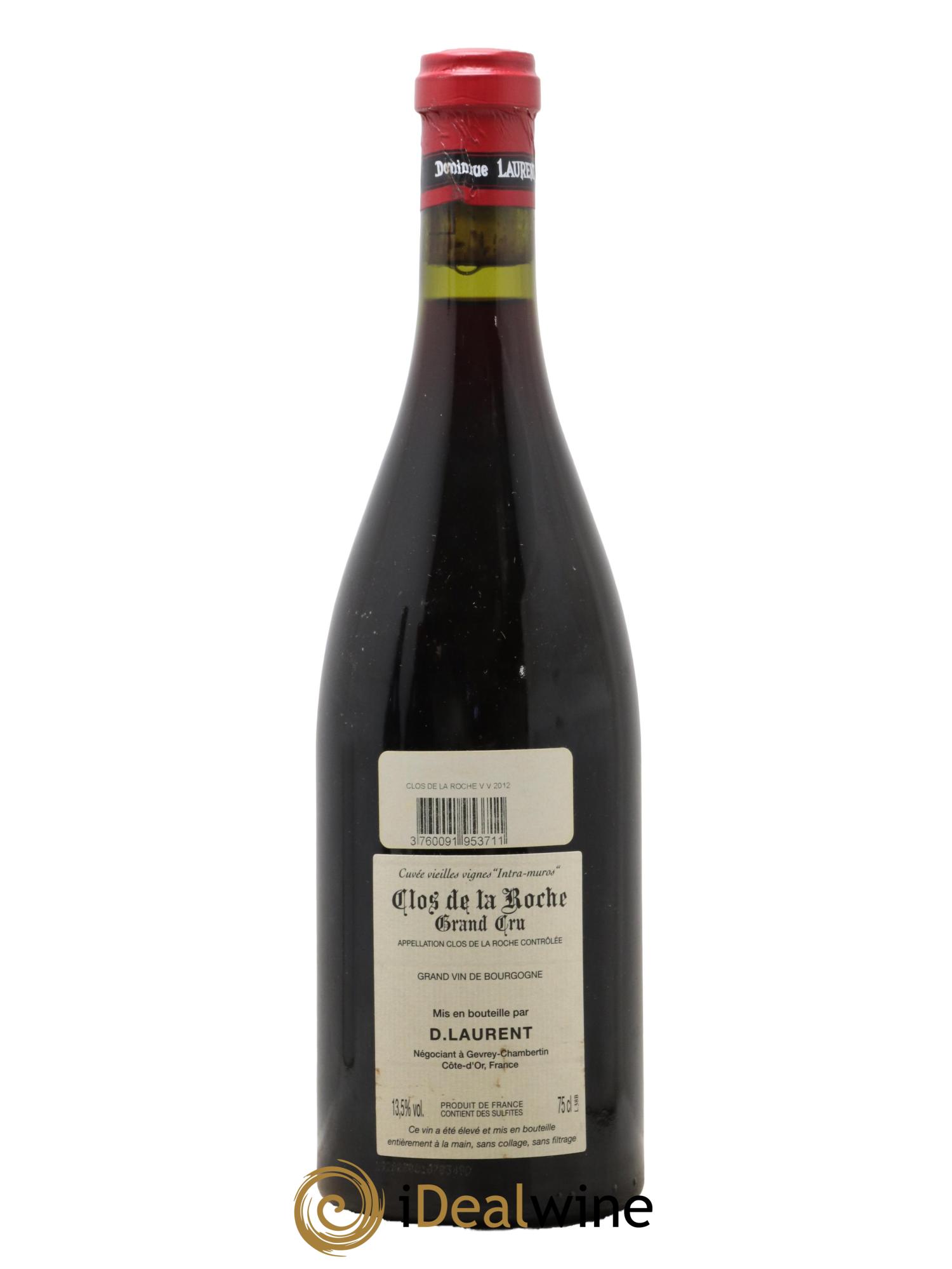 Clos de la Roche Grand Cru Vieilles vignes Intra-muros Dominique Laurent 2012 - Lotto di 1 bottiglia - 1