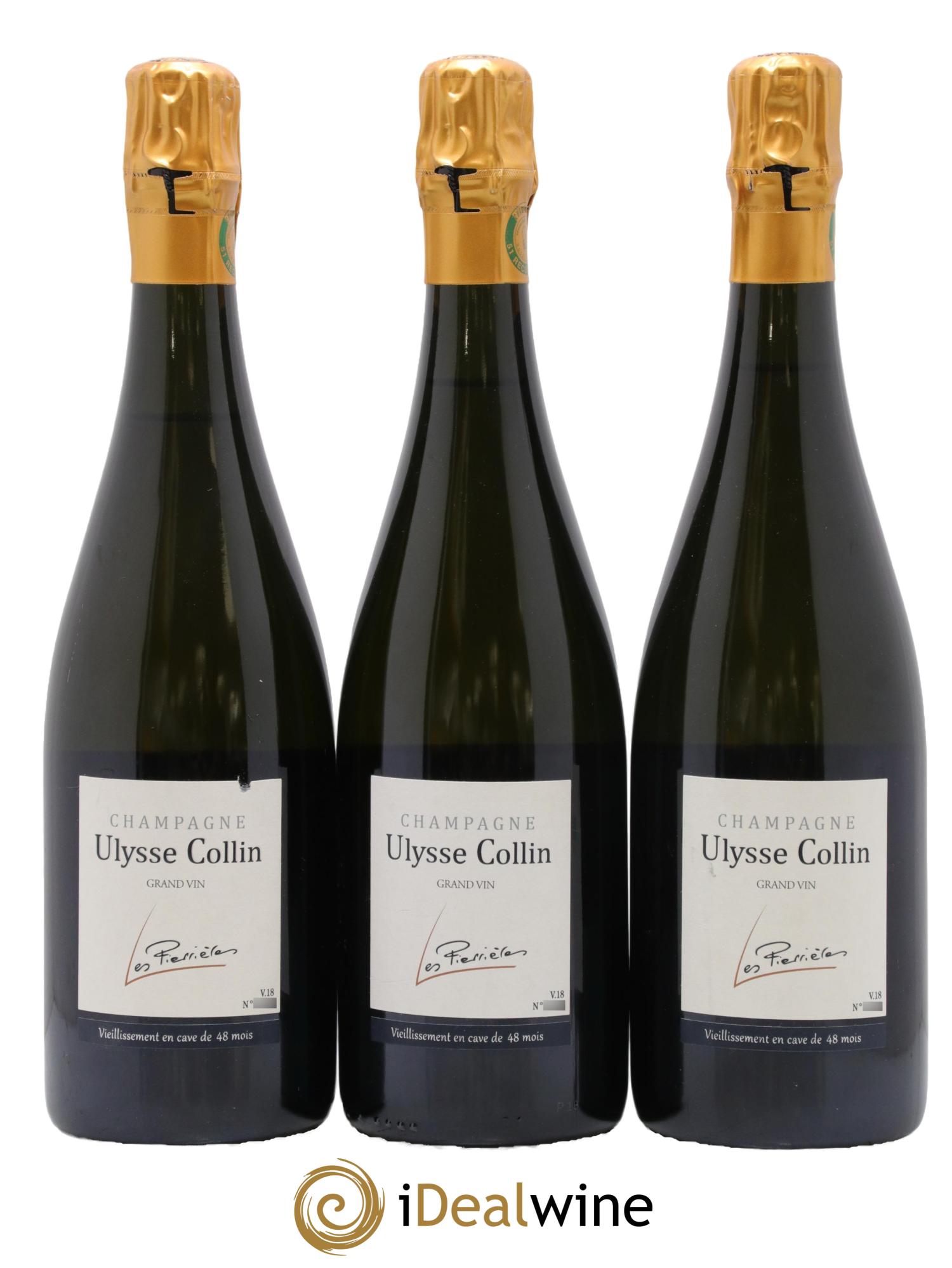 Les Pierrières Blancs de Blancs Extra-Brut 48 mois d'élevage Ulysse Collin - Lot de 3 bouteilles - 0