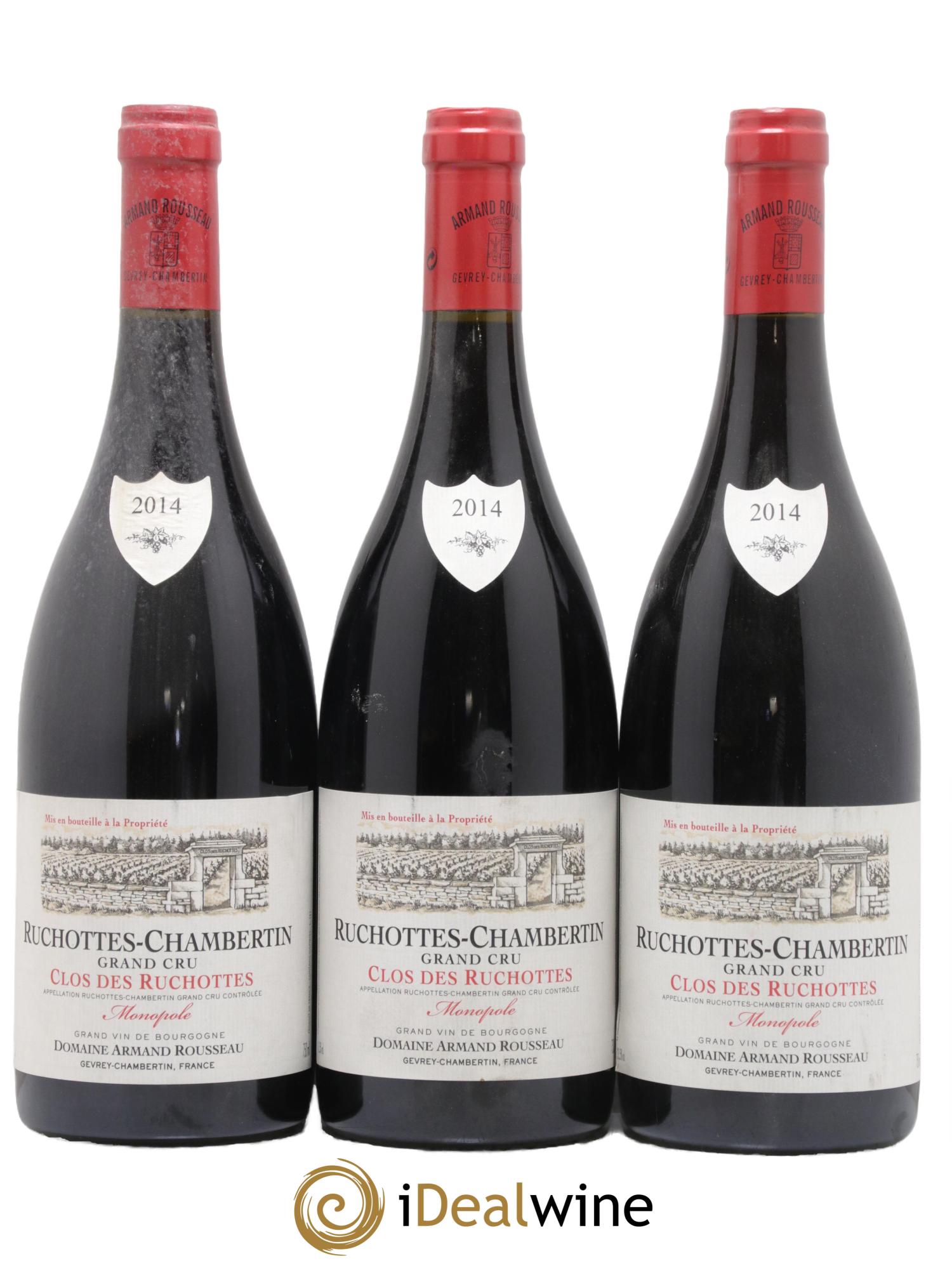 Ruchottes-Chambertin Grand Cru Clos des Ruchottes Armand Rousseau (Domaine) 2014 - Posten von 3 Flaschen - 0