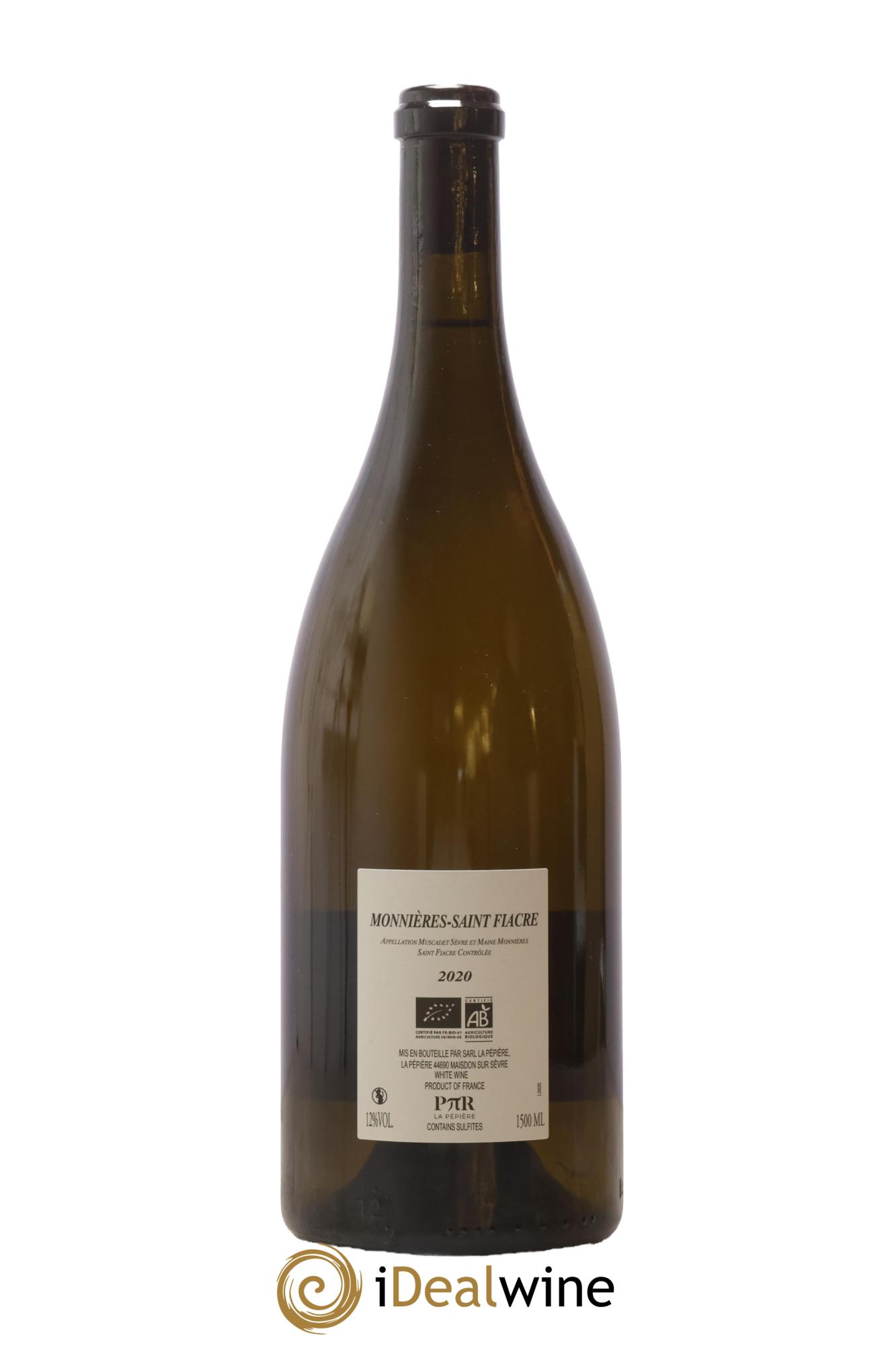 Muscadet-Sèvre-et-Maine Monnieres Saint Fiacre Domaine Pépière 2020 - Lot of 1 magnum - 1