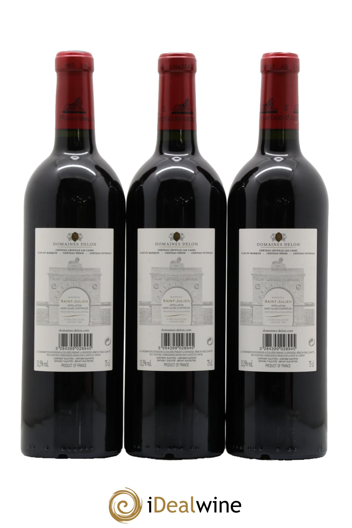 Château Léoville Las Cases 2ème Grand Cru Classé 2015 - Lot de 3 bouteilles - 1
