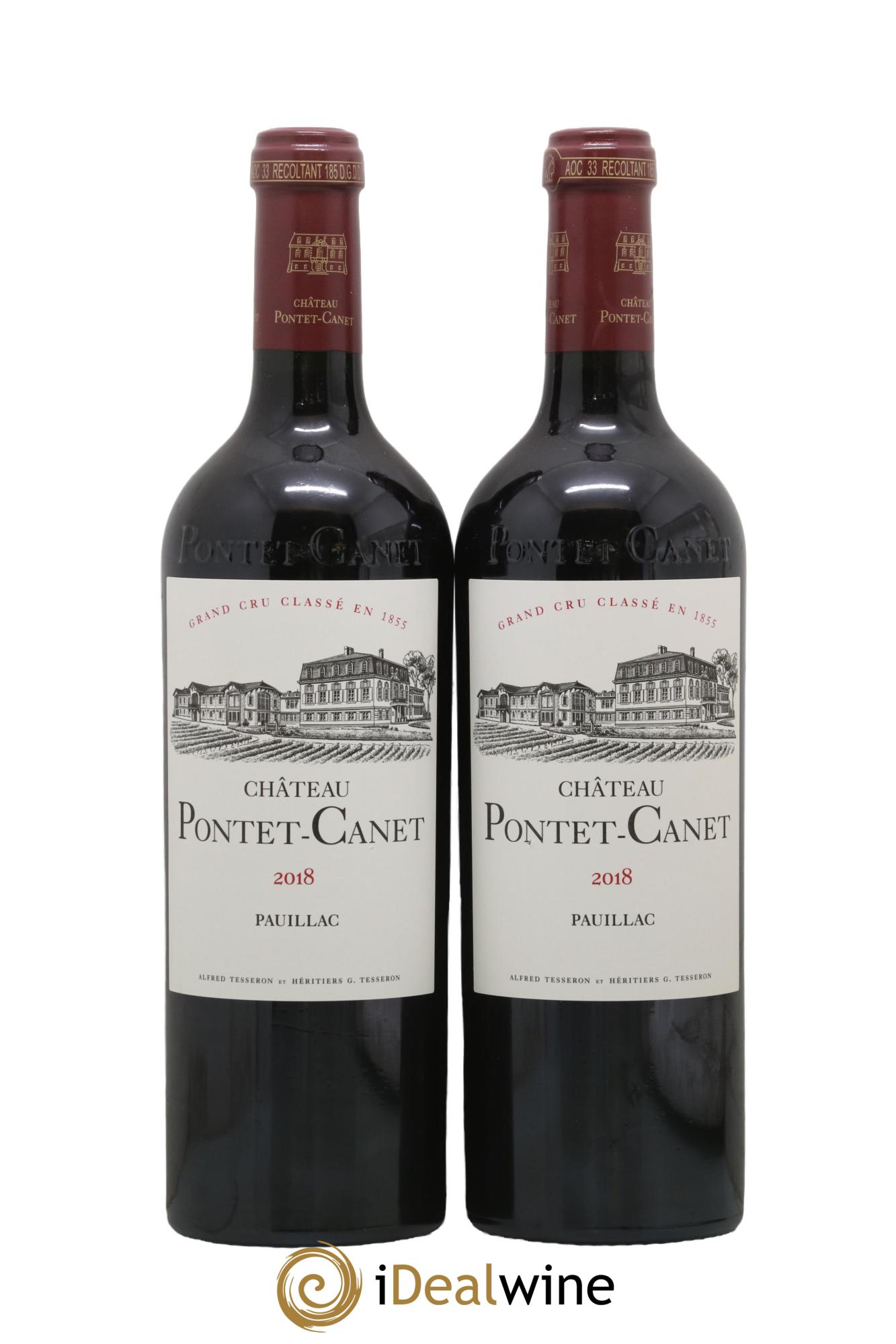 Château Pontet Canet 5ème Grand Cru Classé 2018 - Lotto di 2 bottiglie - 0