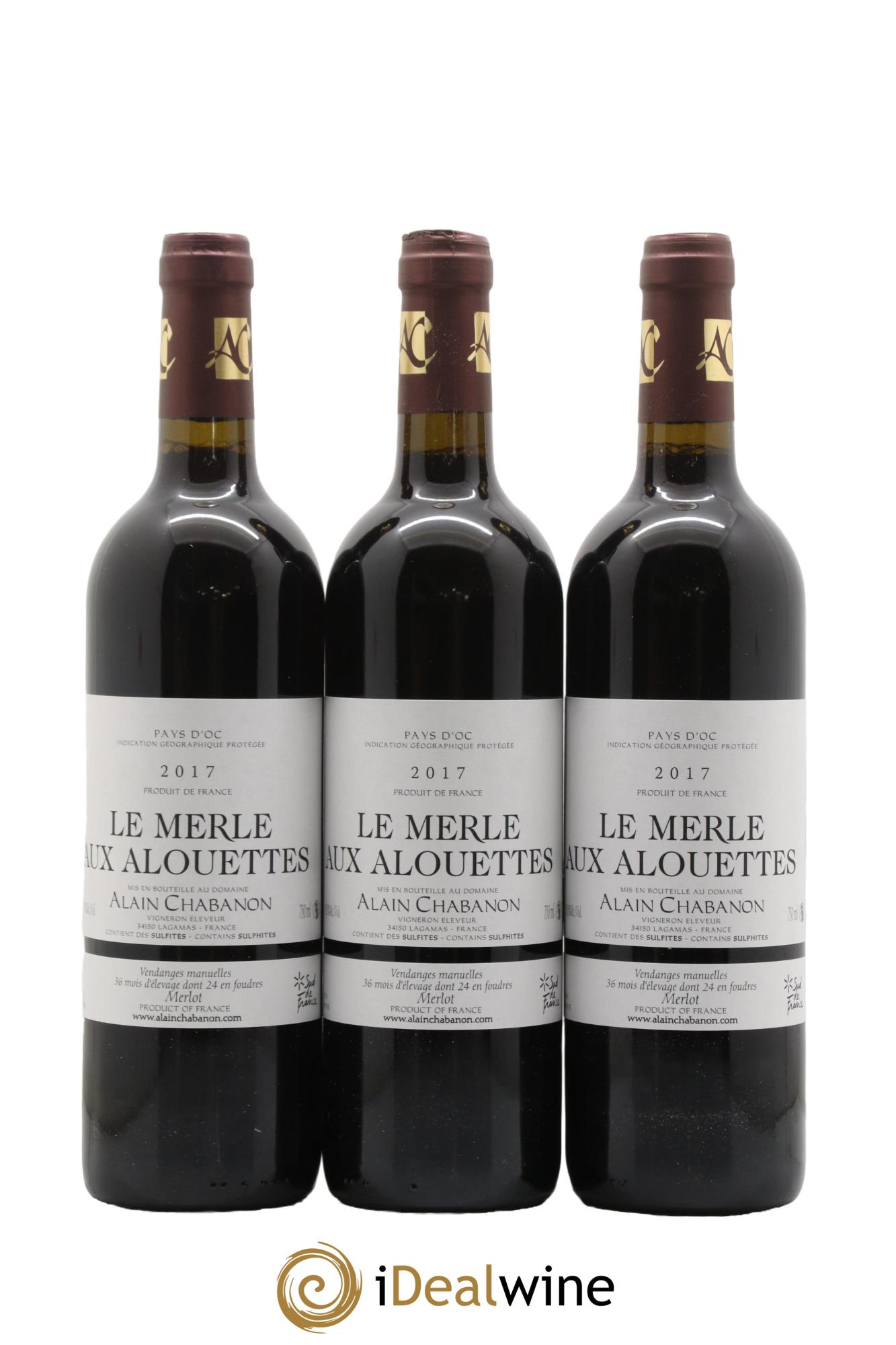 IGP Pays d'Oc Alain Chabanon (Domaine) Le Merle aux Alouettes 2017 - Lot de 12 bouteilles - 3