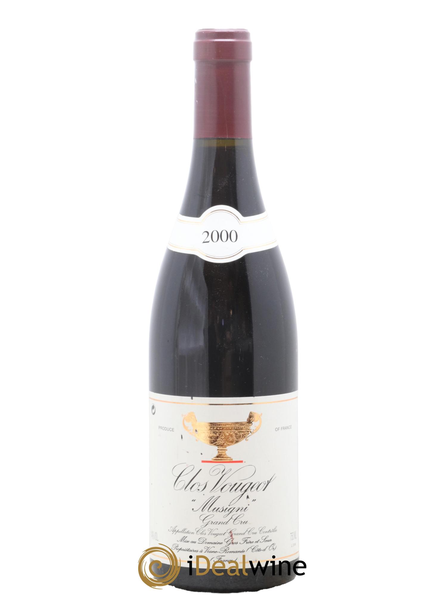 Clos de Vougeot Grand Cru Musigni Gros Frère & Soeur 2000 - Lot de 1 bouteille - 0