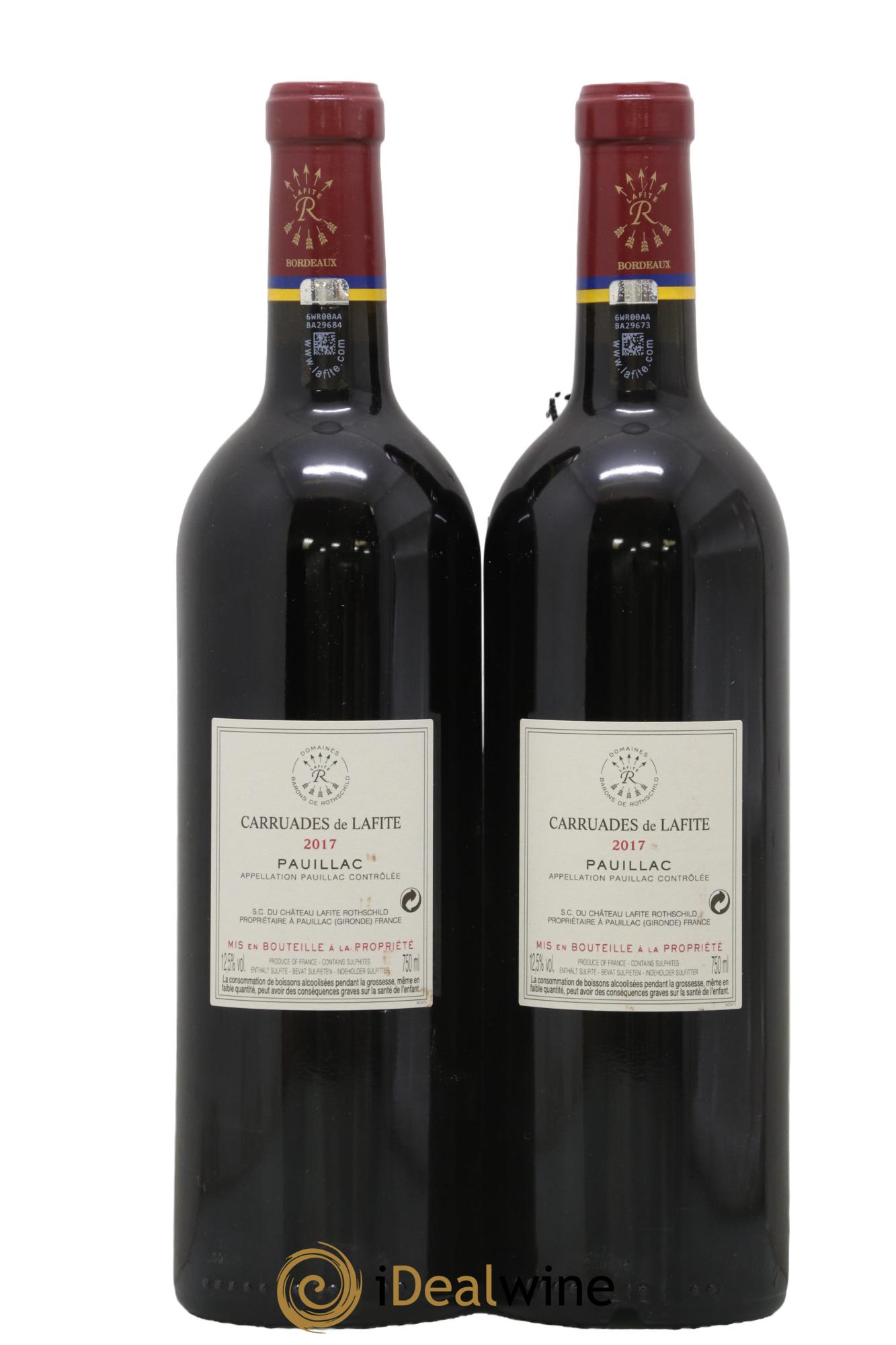 Carruades de Lafite Rothschild Second Vin 2017 - Lot de 2 bouteilles - 1