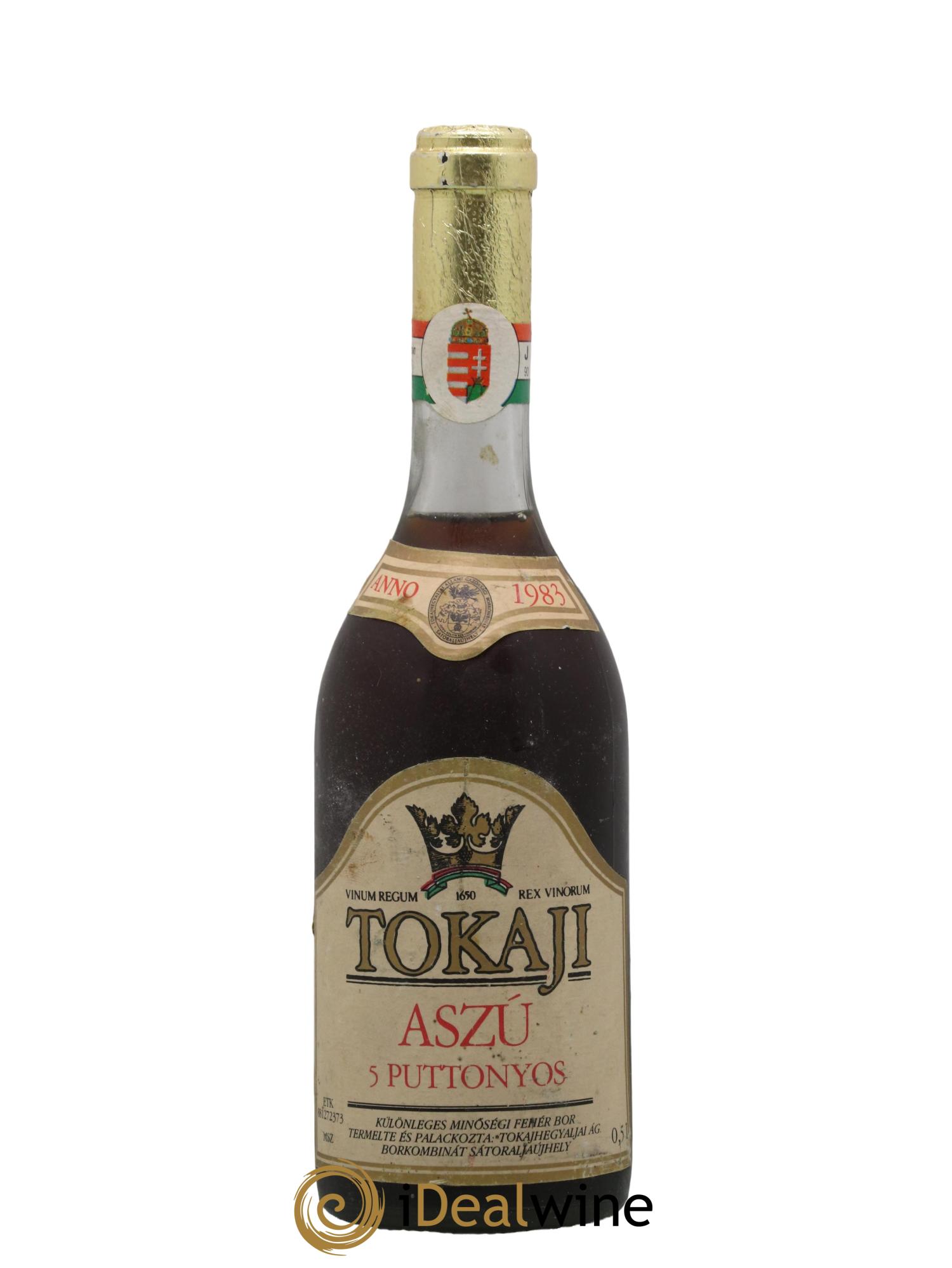 Tokaji Borkombinat Satoraljaujhely Aszu 5 Puttonyos 50Cl 1983 - Lot de 1 format 50cl - 0