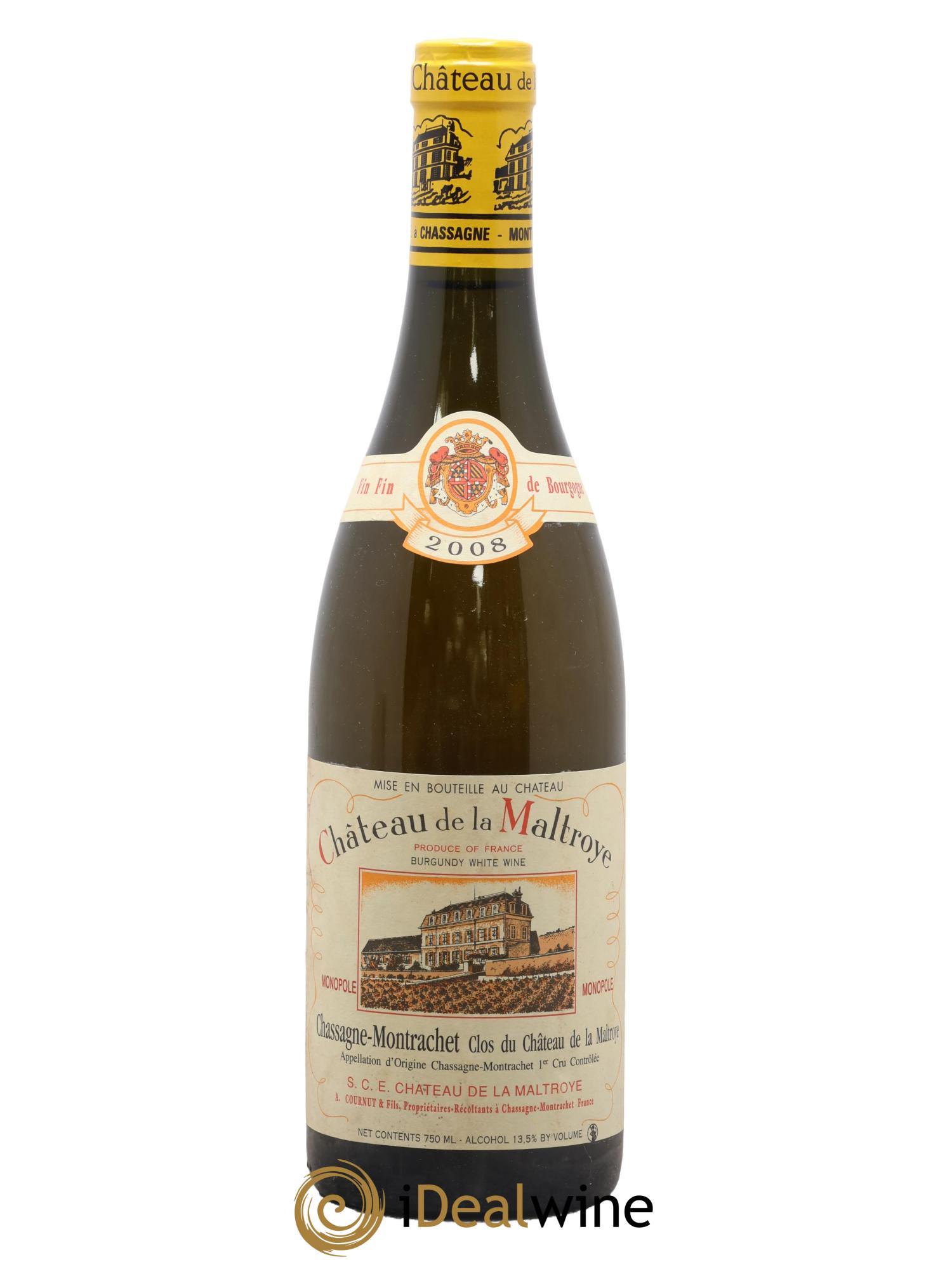 Chassagne-Montrachet 1er Cru Clos du Château de la Maltroye Monopole Château de la Maltroye 2008 - Posten von 1 Flasche - 0