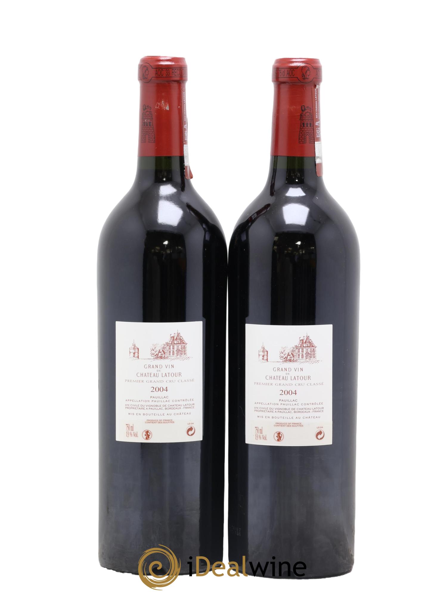 Château Latour 1er Grand Cru Classé 2004 - Lot de 2 bouteilles - 1