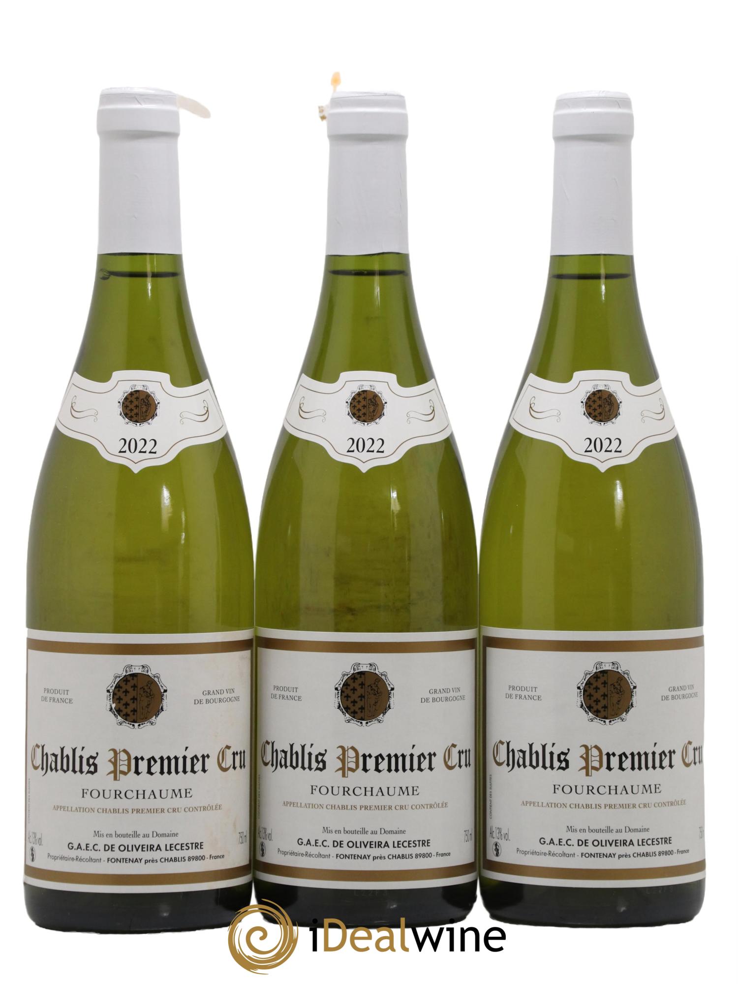 Chablis 1er Cru Fourchaume Gaec De Oliveira Lecestre 2022 - Lot de 3 bouteilles - 0